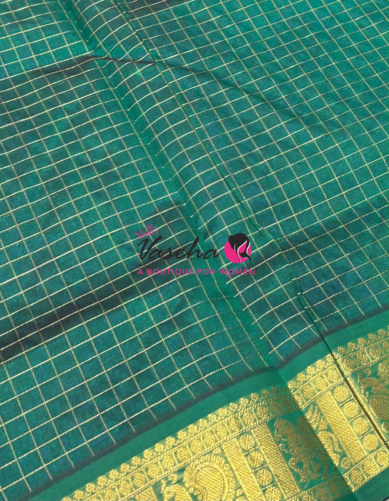 Pure Silk Cotton Saree - Zari Checks - VVCSC001