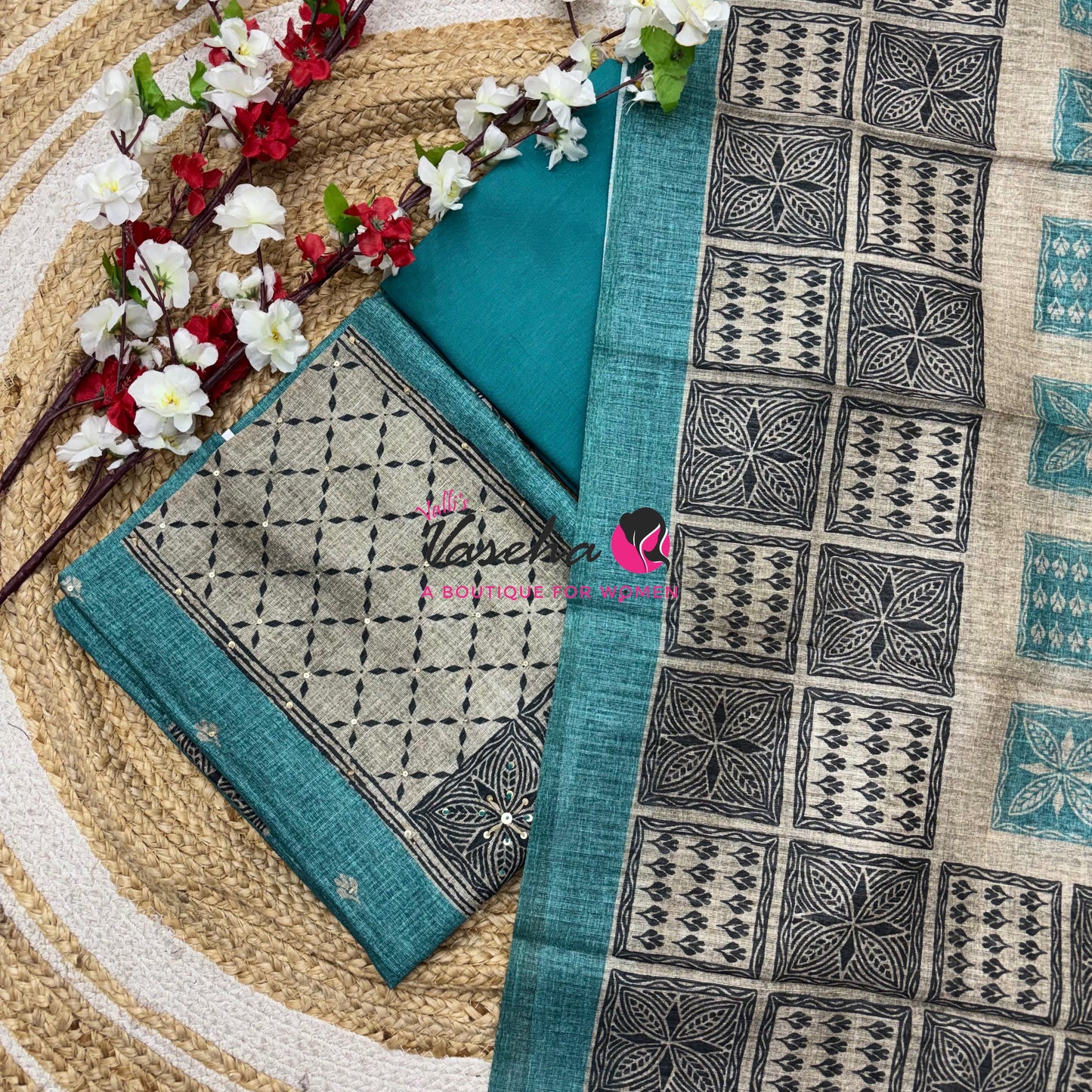 Unstitched Jute Material | Blue Shade | VVUSM080