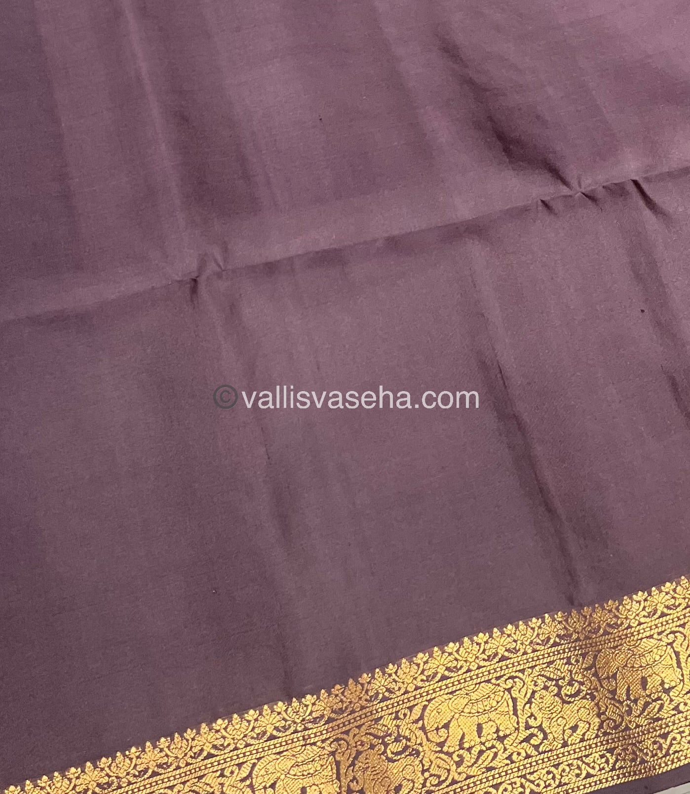 Pure Soft Silk Saree - Kanchi Border - Brown Shade - VVPSS046
