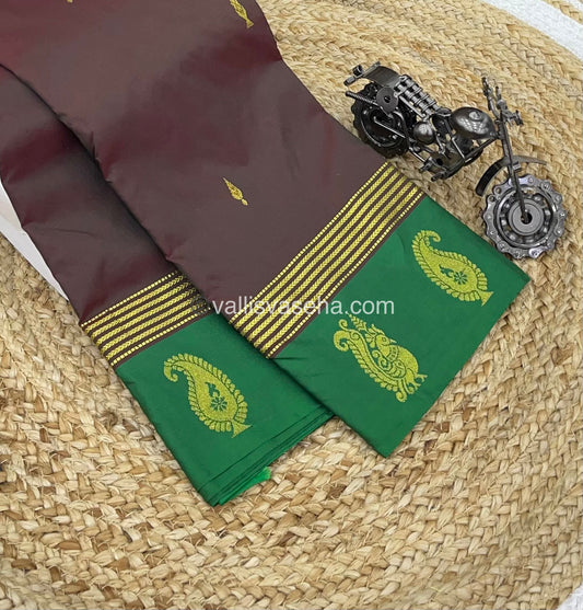 Semi Silk Saree - Kanchi Pattu Style - VVSSS004