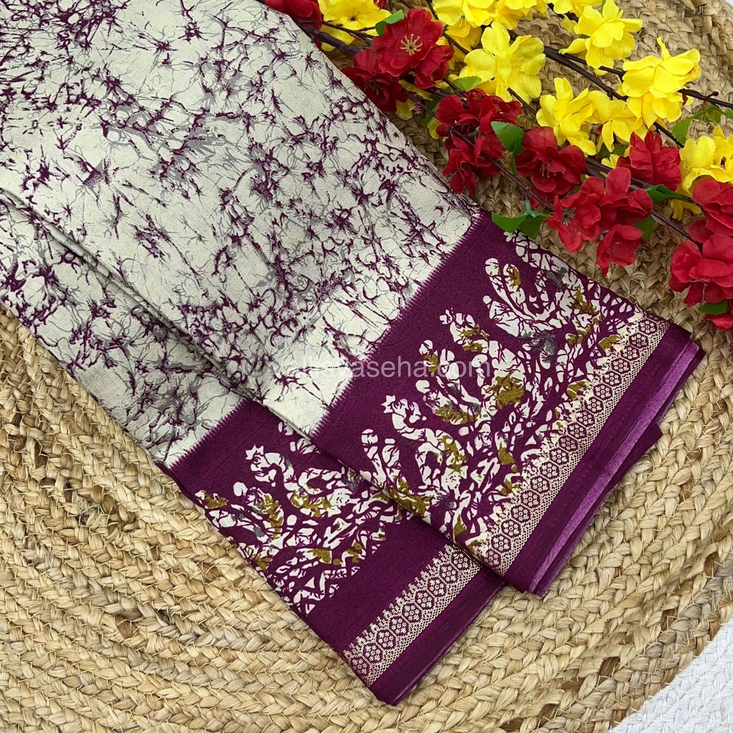Budget Friendly Sarees - Casual Wear Sarees - Crackle Silk - VVCS001