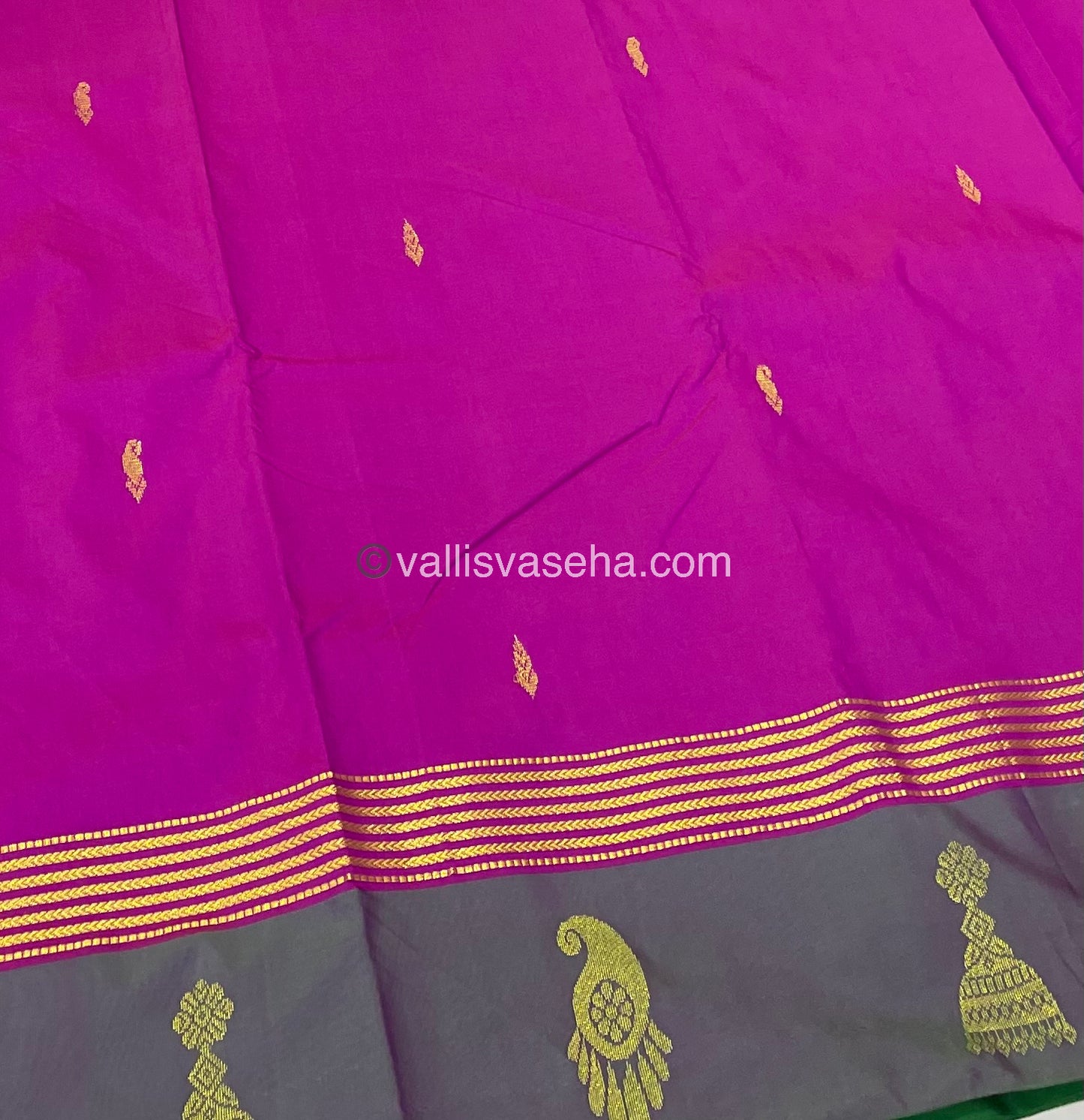Semi Silk Saree - Kanchi Pattu Style - VVSSS004
