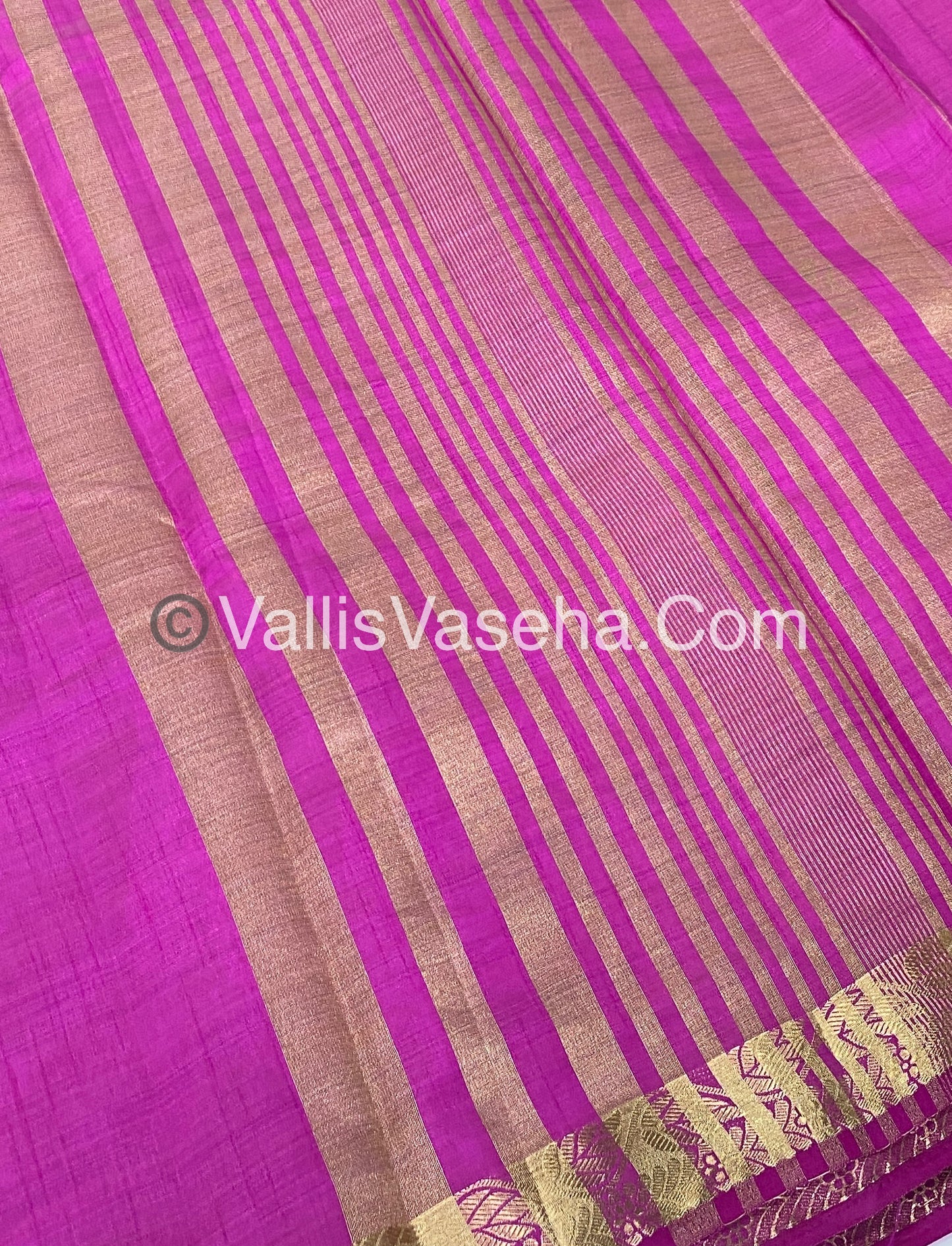 Semi Tussar Silk - Dark Pink Shade - VVSTS003
