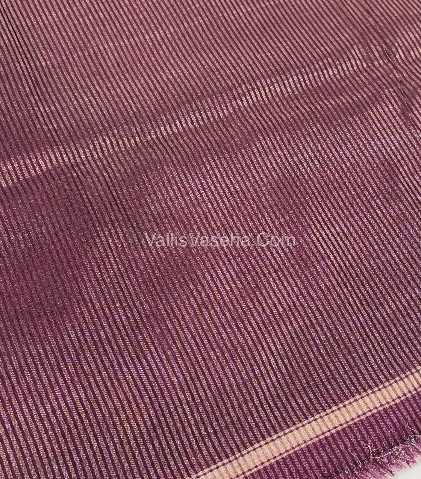 Semi Tussar Silk - Wine Shade - VVSTS042