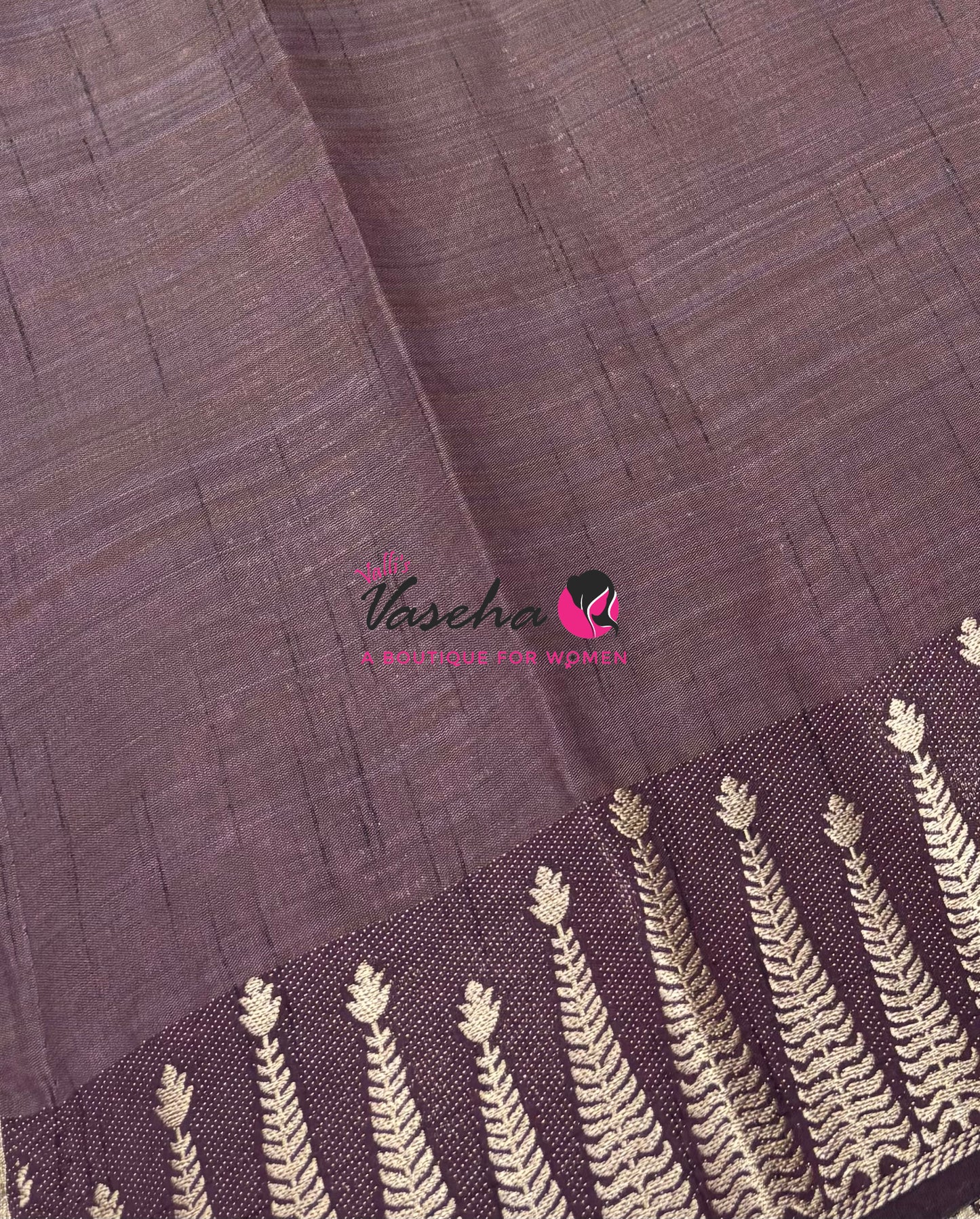 Semi Tussar Silk Saree | Brown Shade |VVSTS050