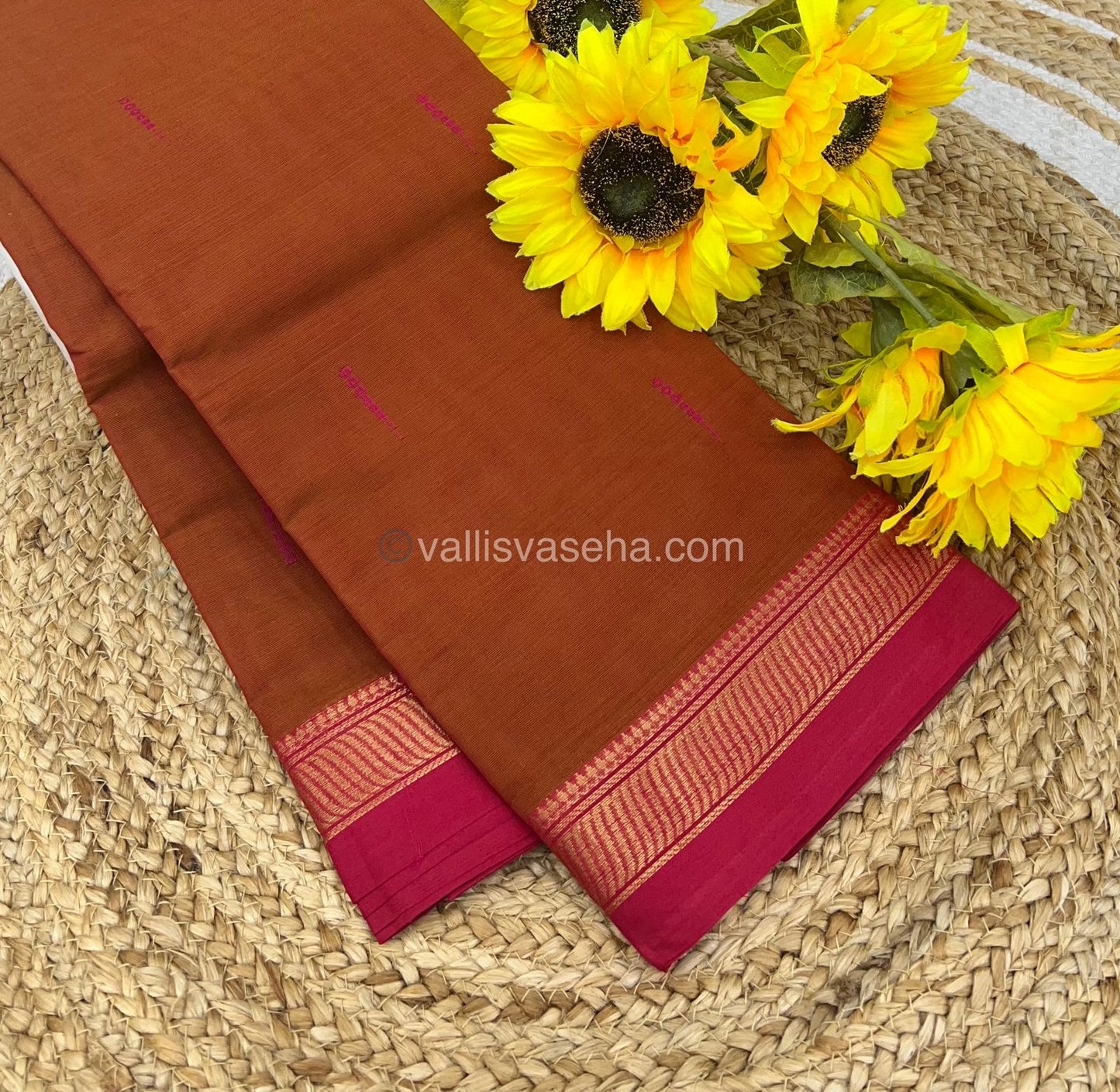 Kanchi Cotton Saree - Butta Design VVKCS008