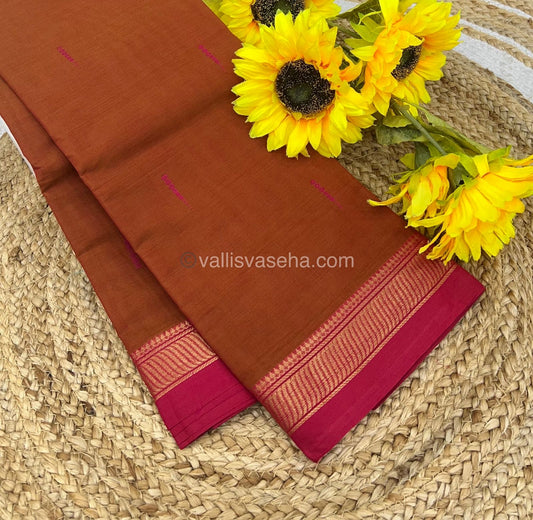 Kanchi Cotton Saree - Butta Design VVKCS008