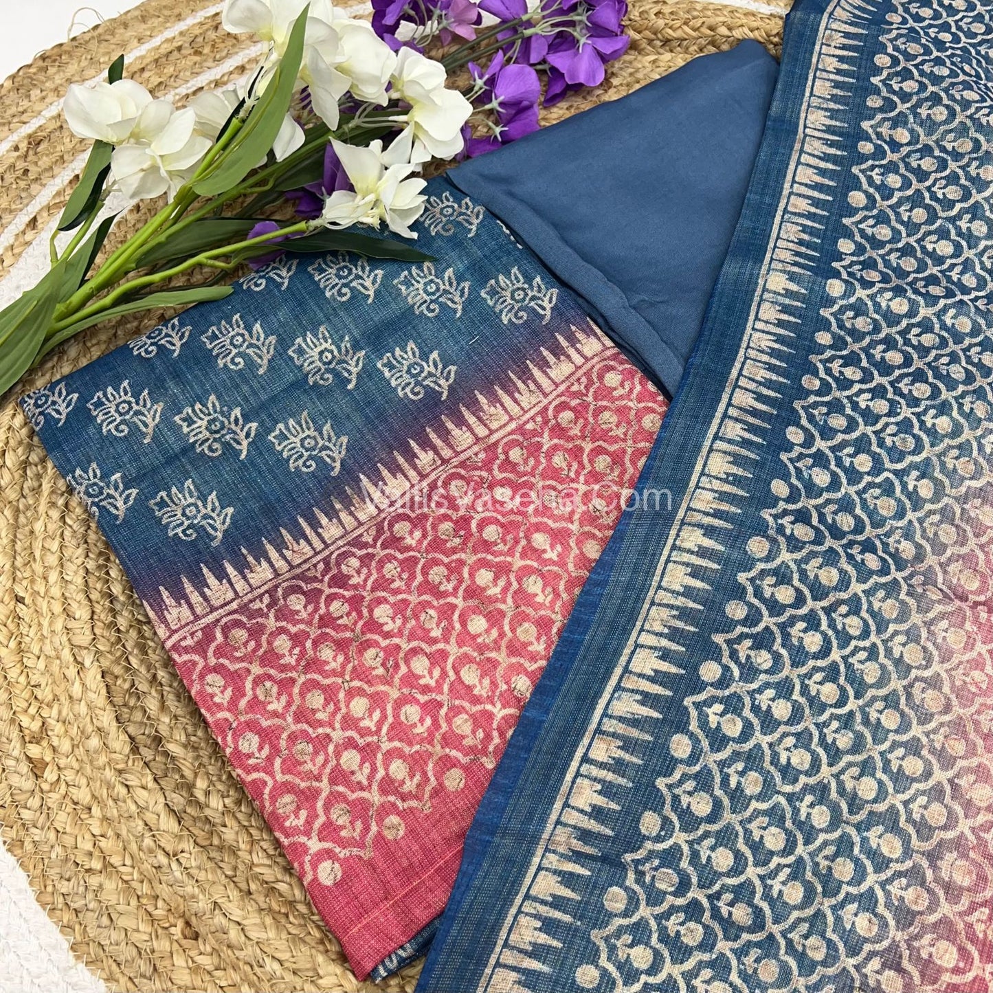 Digital Printed Tissue Linen Salwar Material | VVUSM003