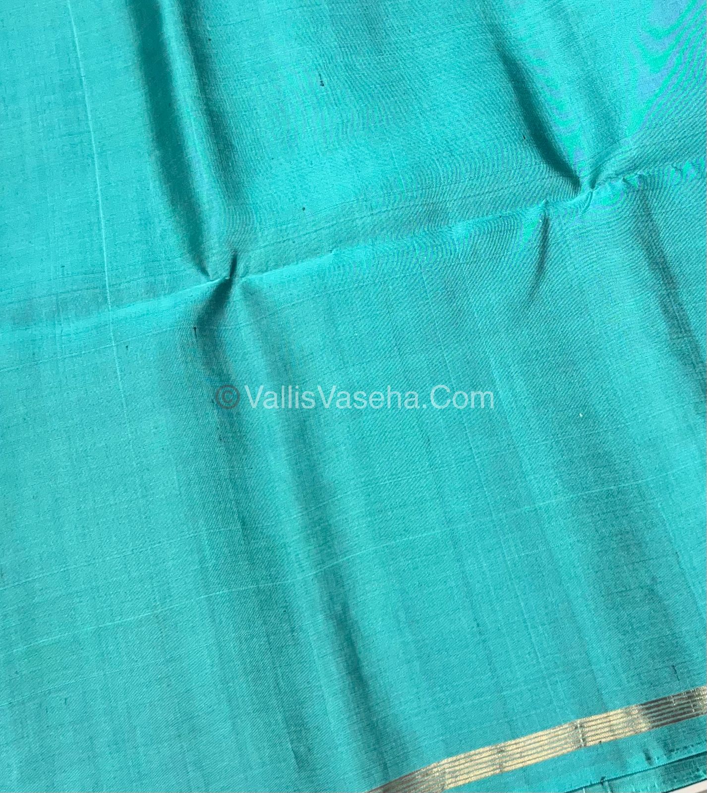 Pure Soft Silk Saree - Black & Blue Combo - VVPSS055