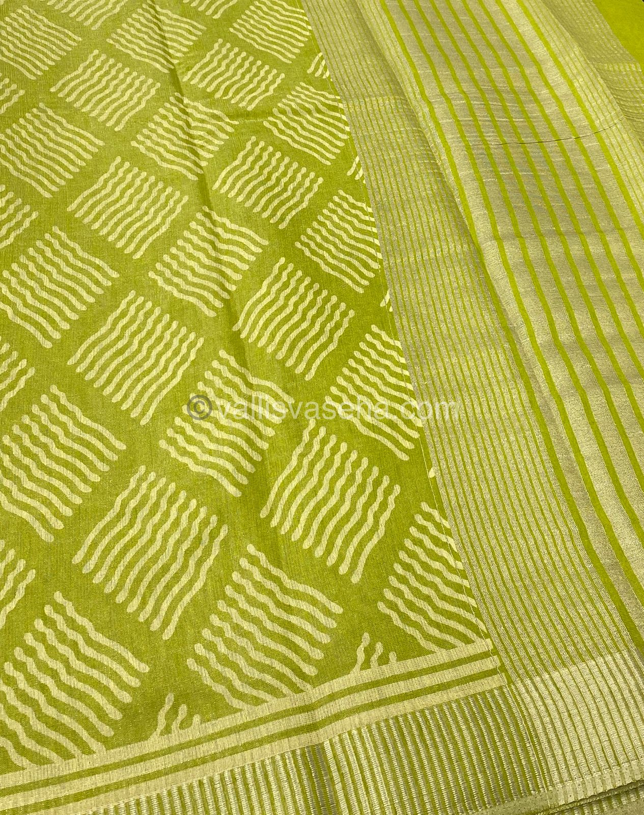 Semi Tussar Silk - Green Shade - VVSTS007