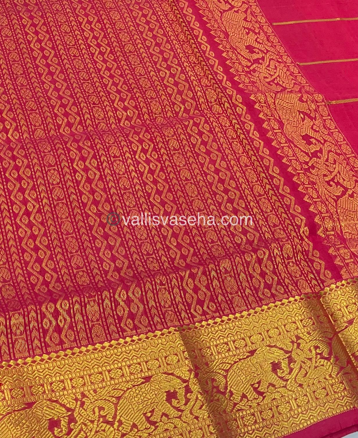 Pure Silk Cotton Saree - Border Vanasingara Design - VVBV001