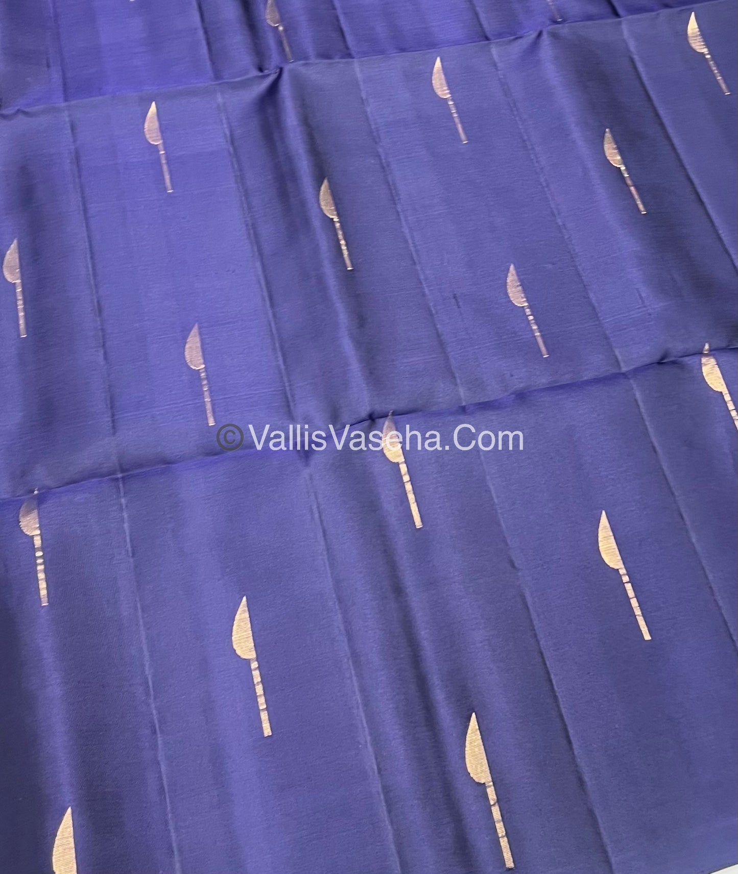 Pure Soft Silk Saree - Light weight - Border Less - Navy Blue & Blue - VVPSS035