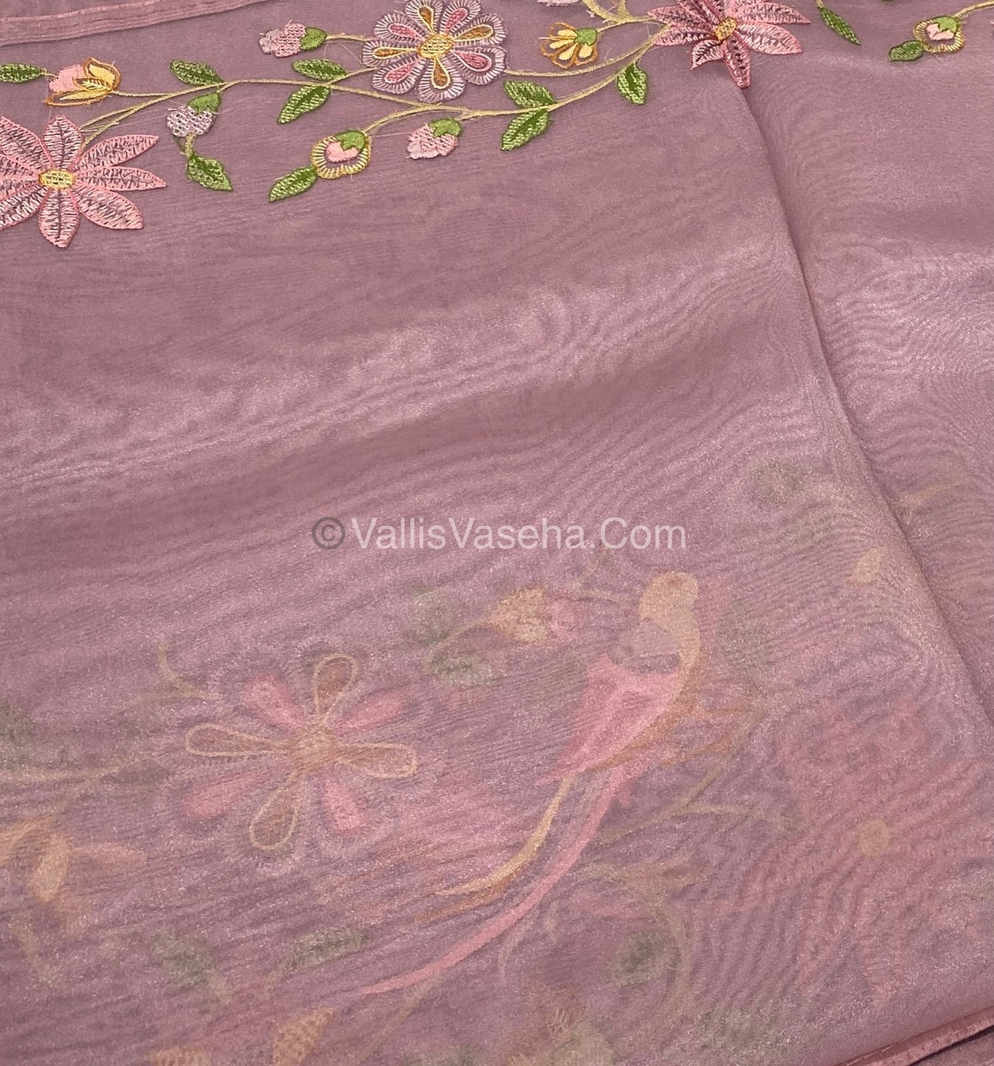 Organza Saree - Embroidery - VVDS001