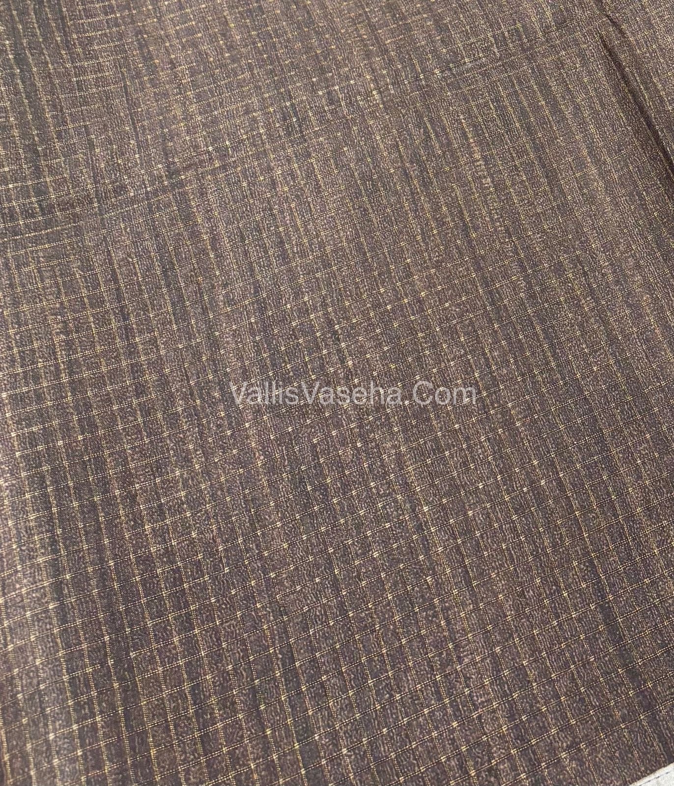 Art Tussar / Art Silk - Grey & Brown Shade - VVATS002