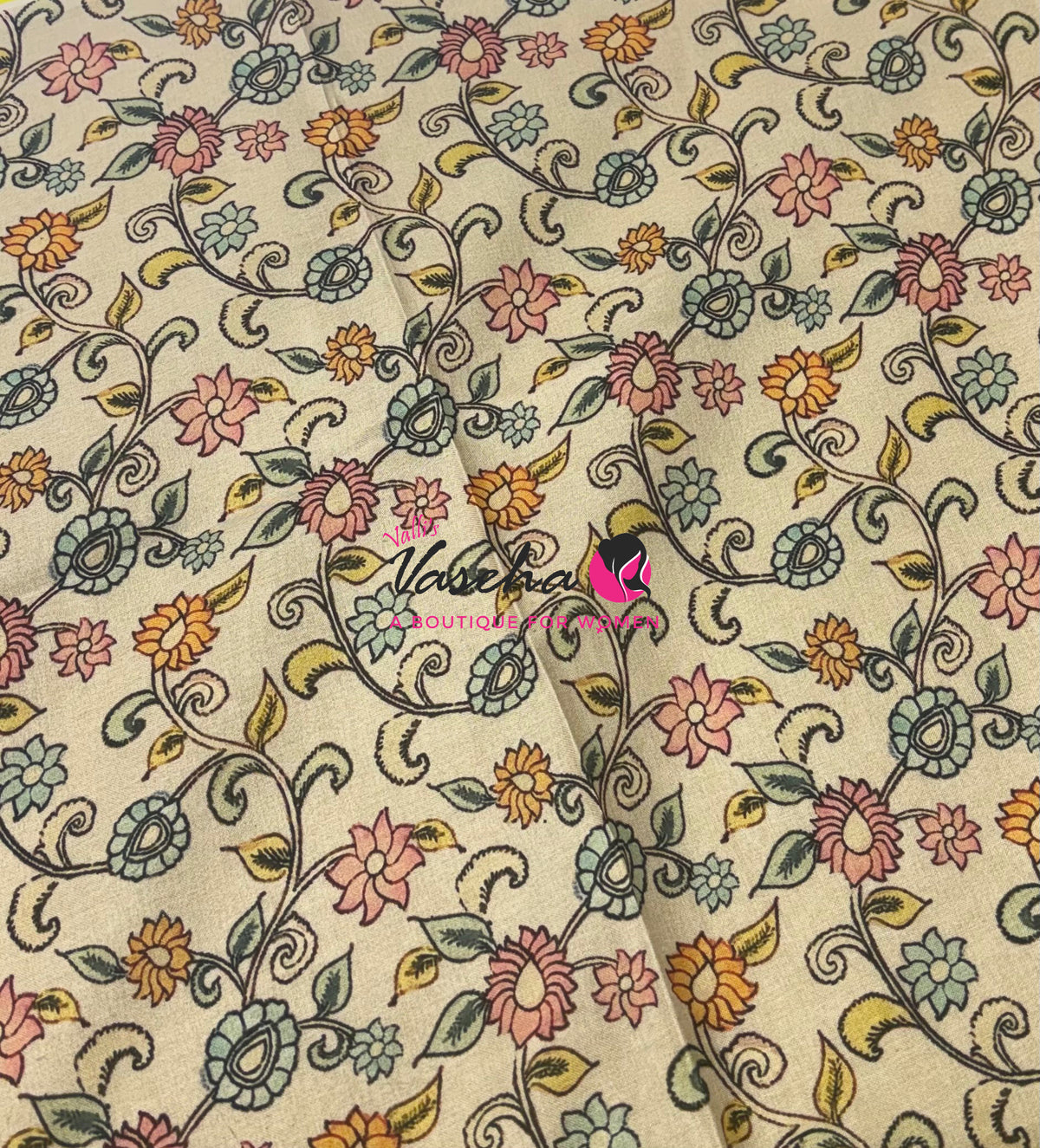 Linen Appliqué Work Saree - Lemon Yellow Shade - VVLAS001