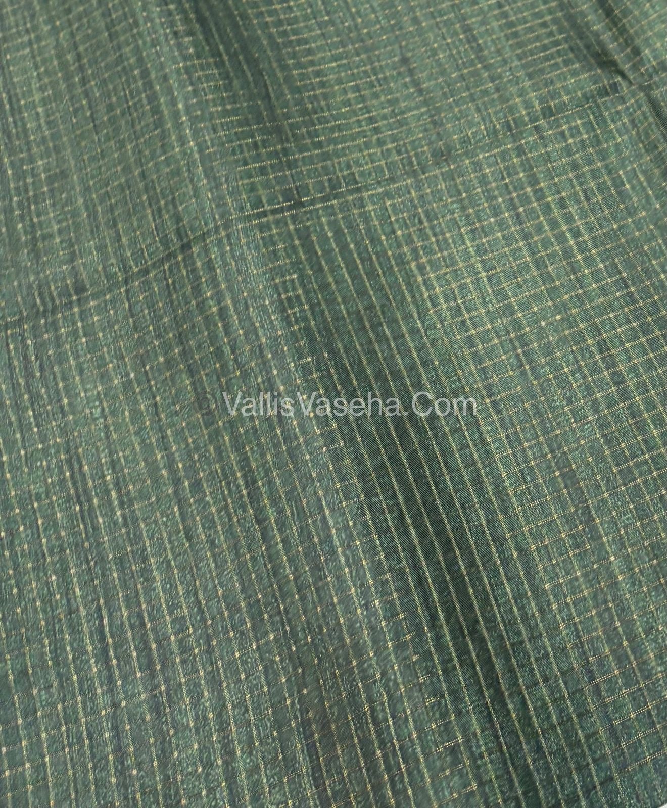 Art Tussar / Art Silk - Orange & Green Shade - VVATS001