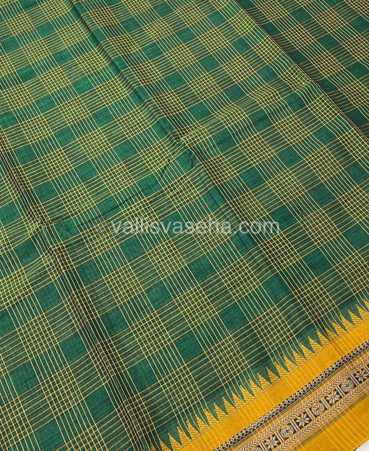 Narayanapet Mercerised Cotton Saree - All Over Checks Pattern-VVNMC001