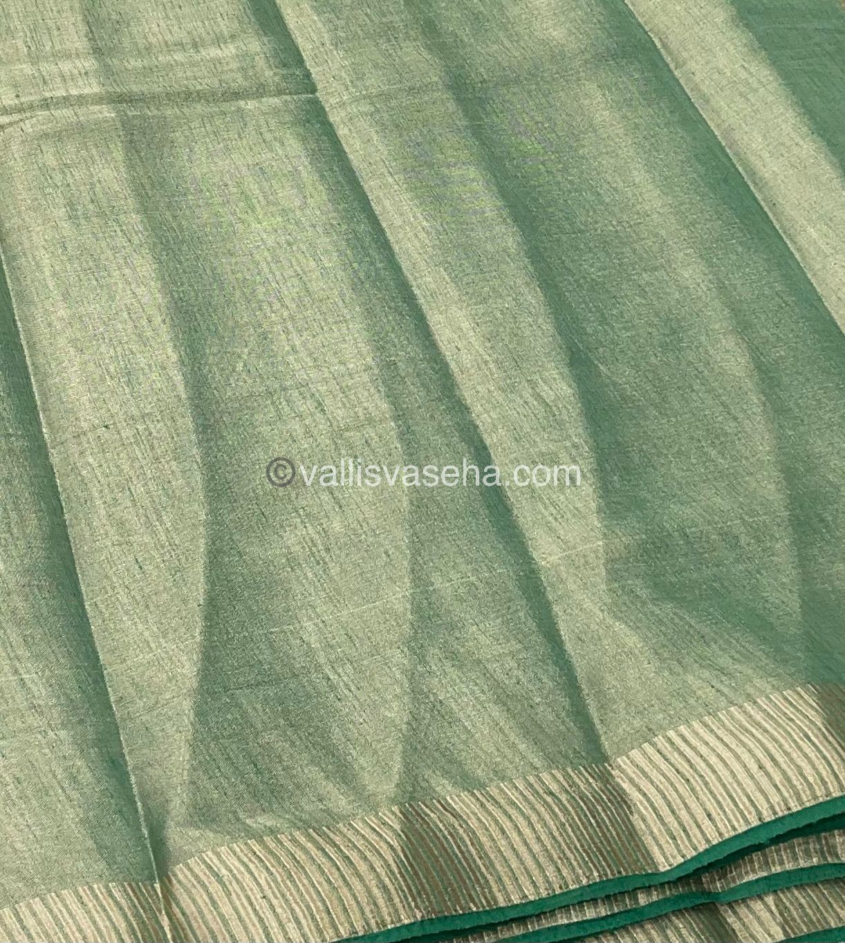Semi Tussar Silk - Green Shade - VVSTS001