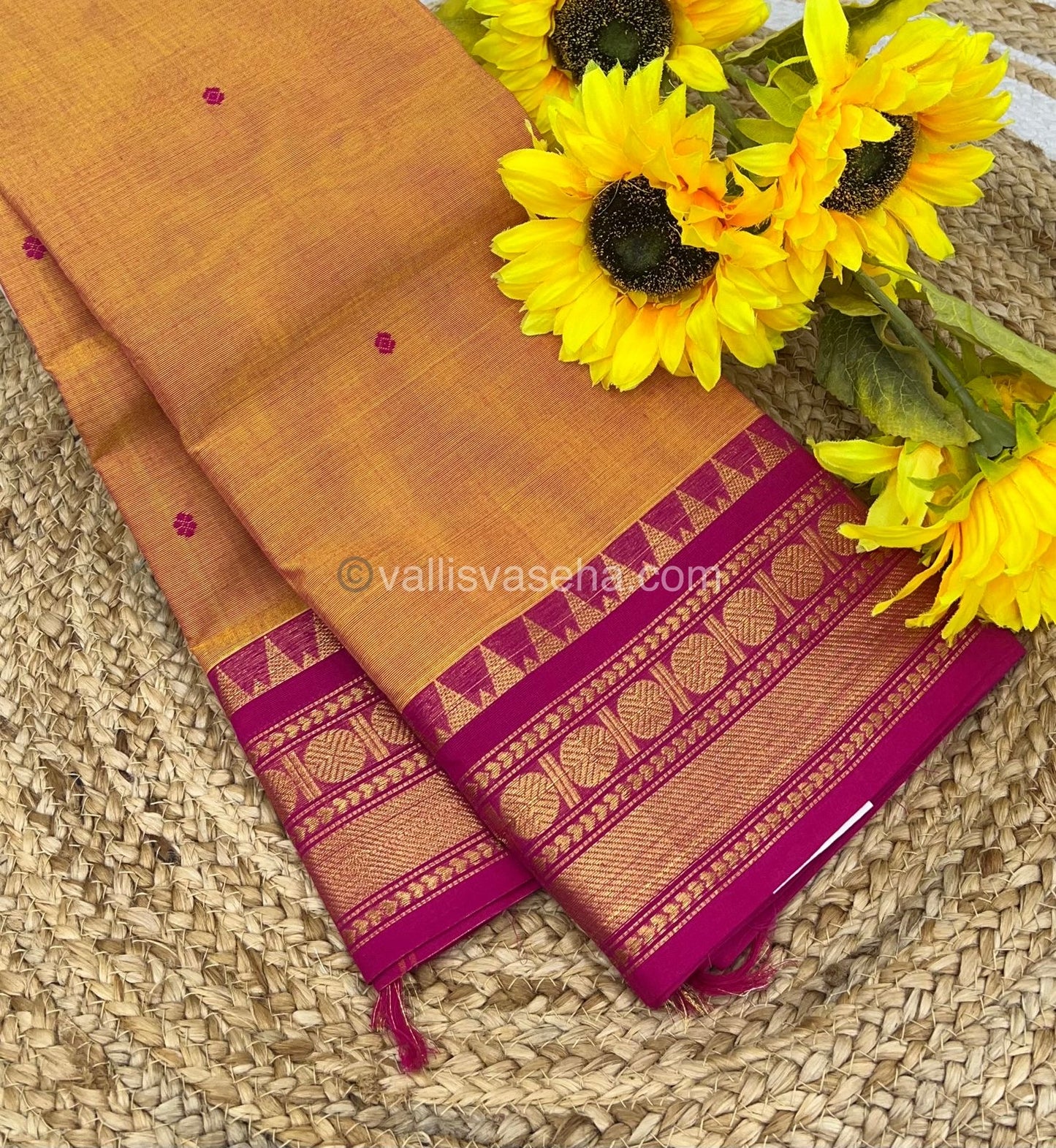 Kanchi Cotton Saree - Butta Design VVKCS008