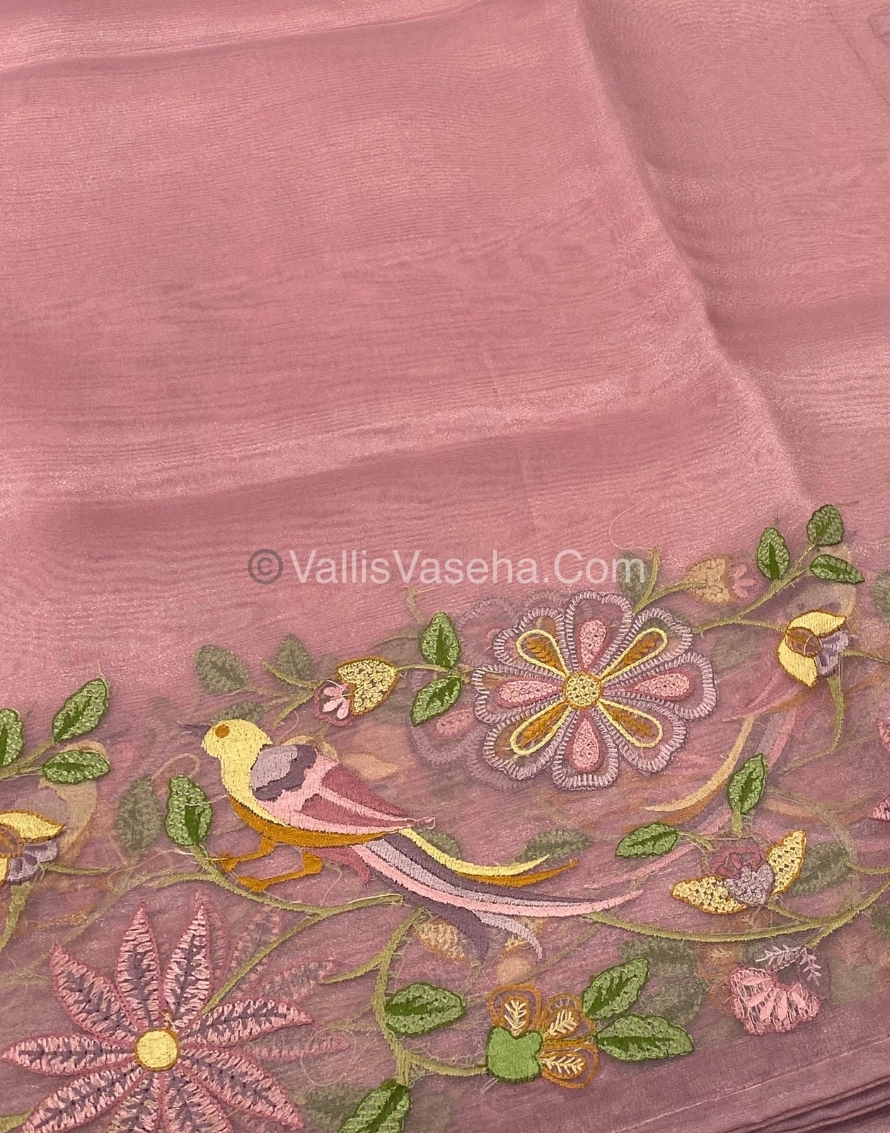 Organza Saree - Embroidery - VVDS001