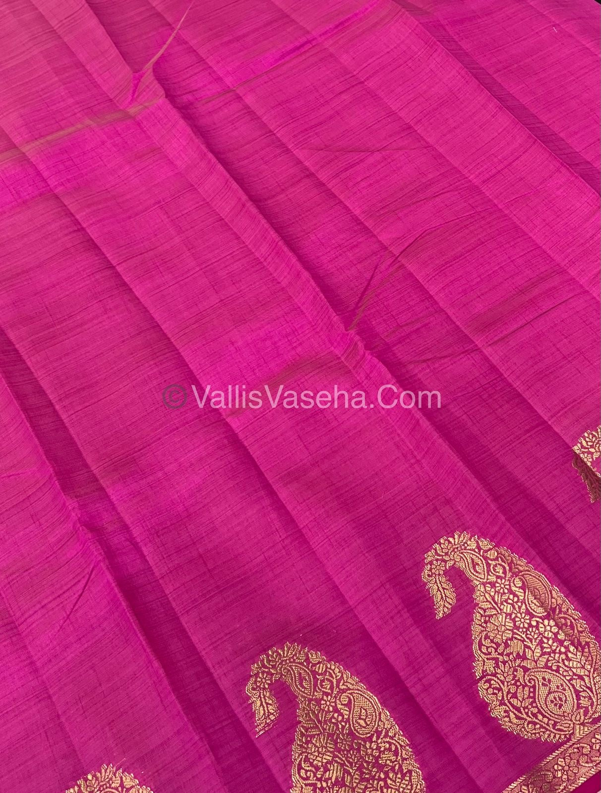 Semi Tussar Silk - Pink Shade - VVSTS002