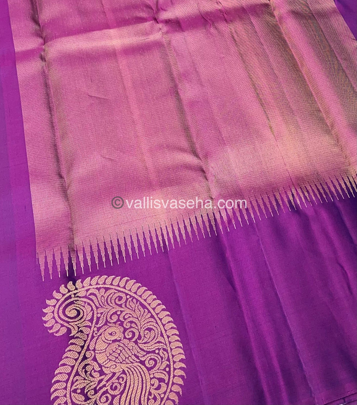 Pure Soft Silk Saree - Jothika Hit design - Purple - VVPSS005