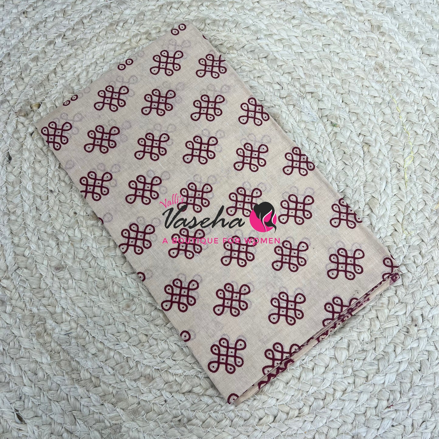 Blouse Bit - Kolam Print - 1 mtr - VVBB001