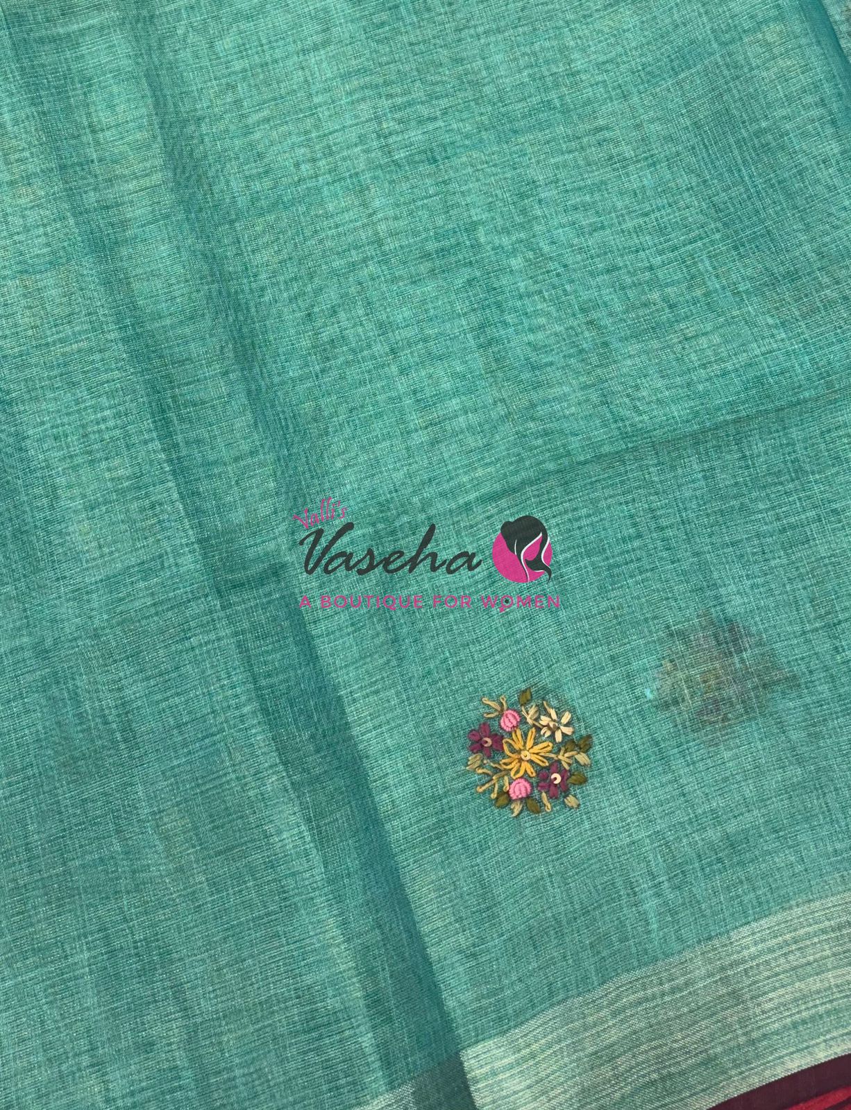 French Knot - Tissue Saree - Blue Shade - VVLFN014