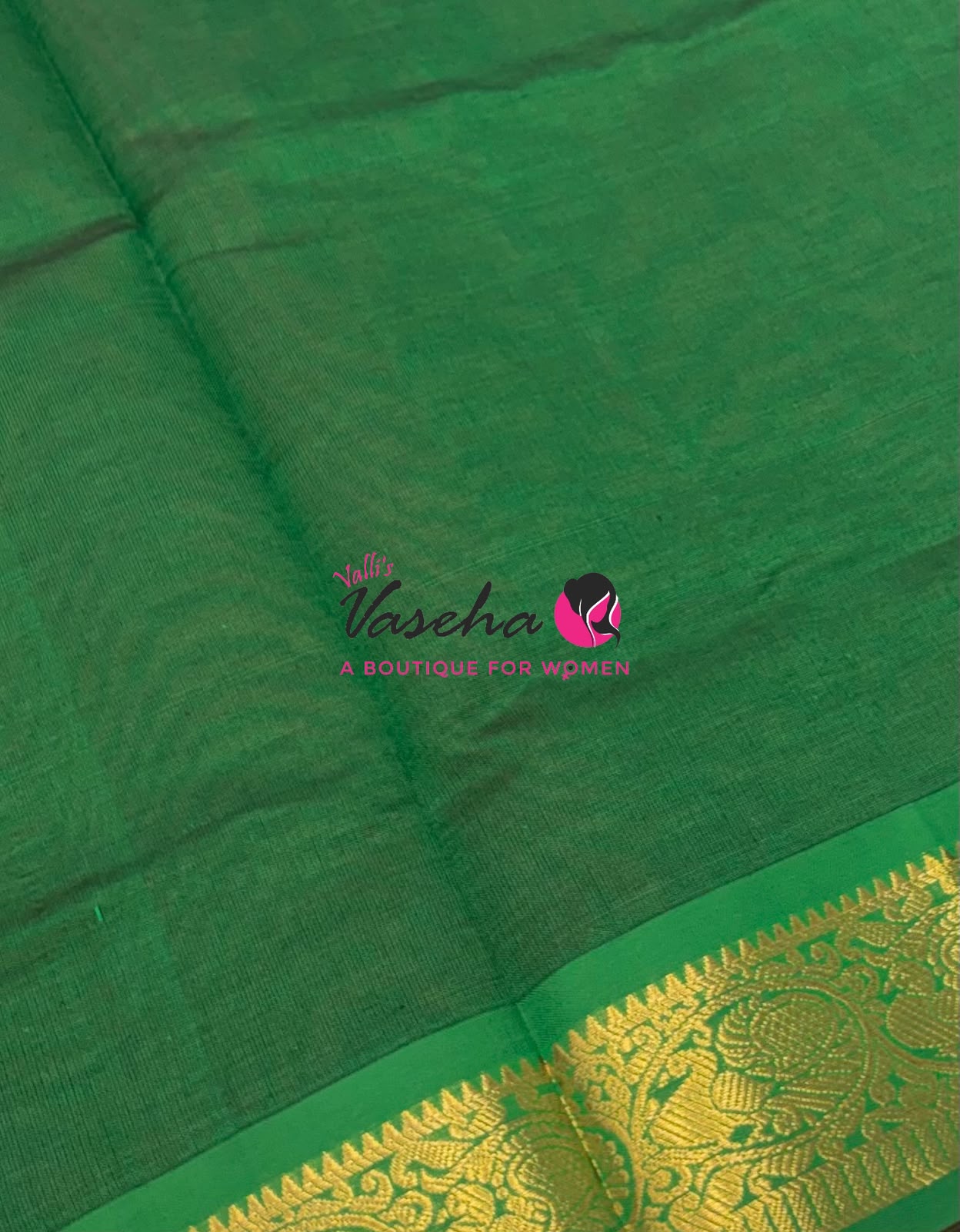 Semi Silk Cotton Saree - Small Round with Zari Butta - VVSSC014