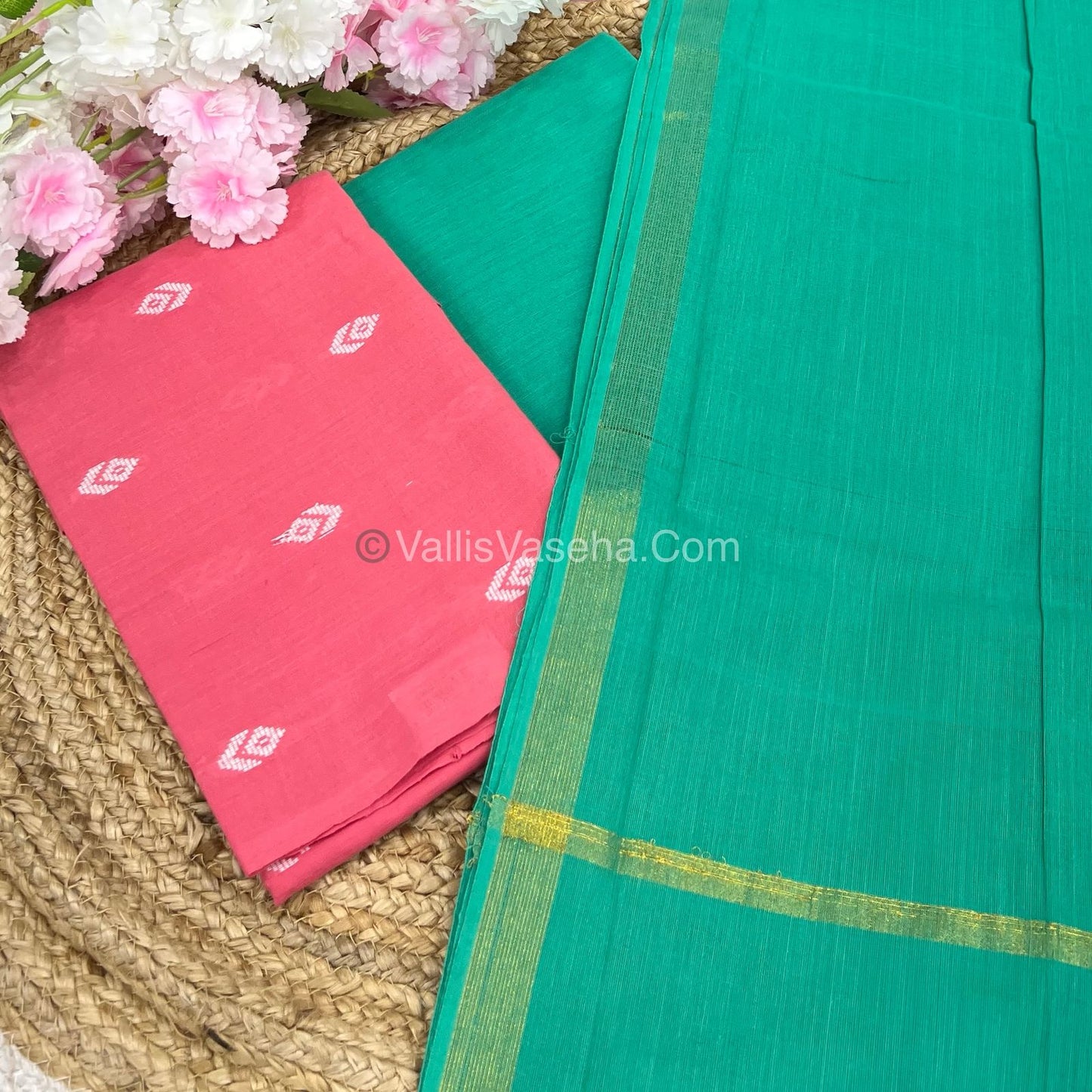 Salwar Material - Pure Cotton - Jacquard Design Set - VVUSM008