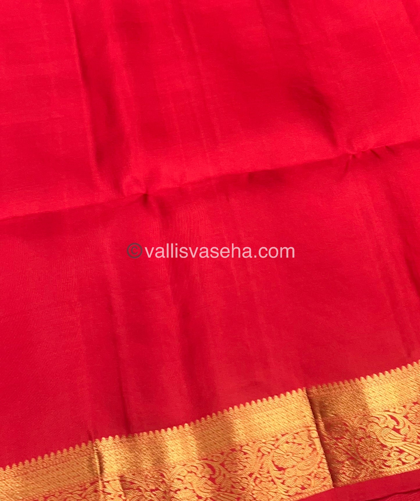 Pure Soft Silk Saree - Kanchi Border - Red Shade - VVPSS046