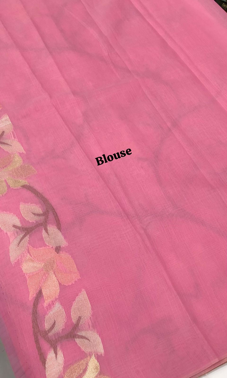 Semi Raw Silk with Jamdhani Design Weaving - Pink Shade - VVRS001
