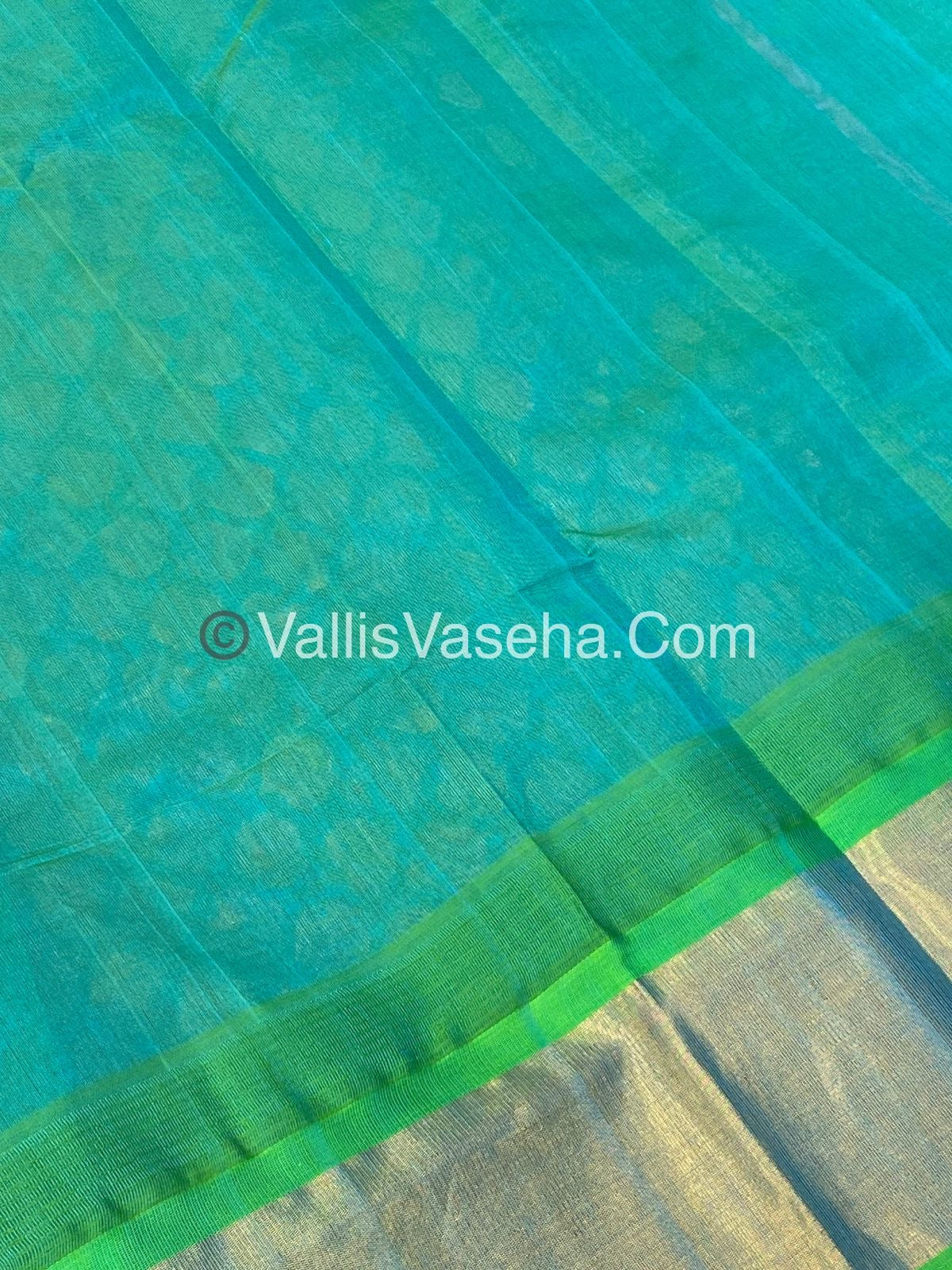 Pure Korvai Silk Cotton Saree - Temple border - VVKSC001