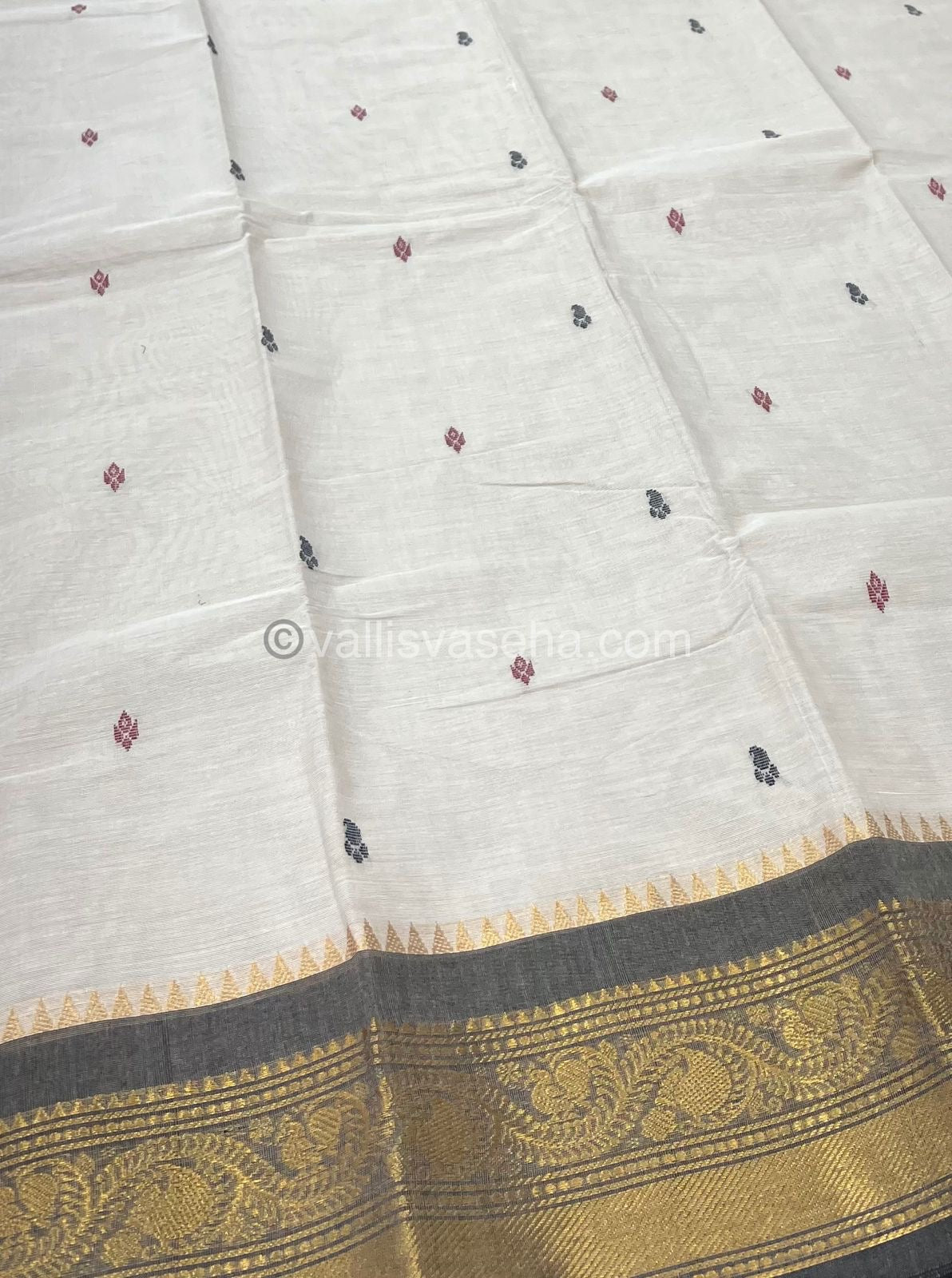 Kanchi Cotton Saree - Butta Design VVKCS008