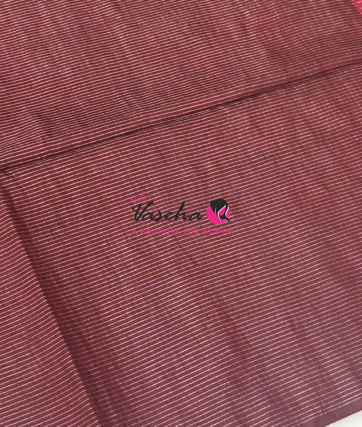 Bhagalpuri Silk - Vaira Voosi Lines - Pink & Maroon Brown Combo - VVBSV003
