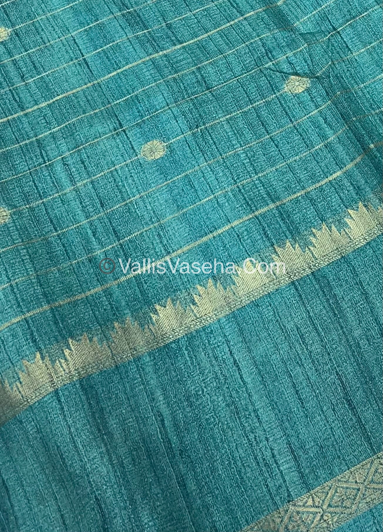 Semi Chanderi Saree - checks pattern - VVSCS004