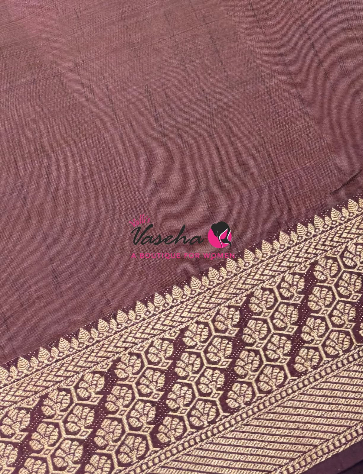 Semi Tussar Silk - Grand Pallu - Brown Shade - VVSTS071