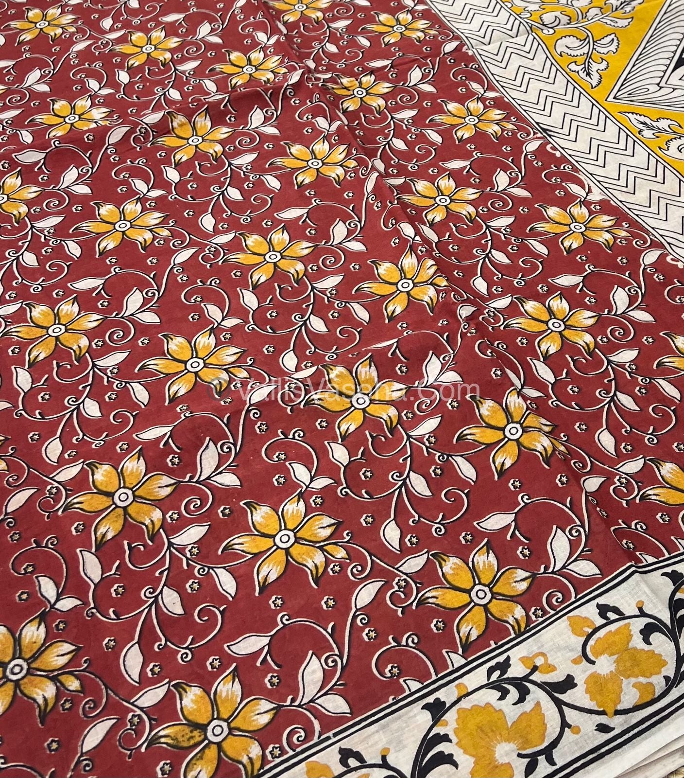 Pure Kalamkari Cotton Saree - VVPKC002