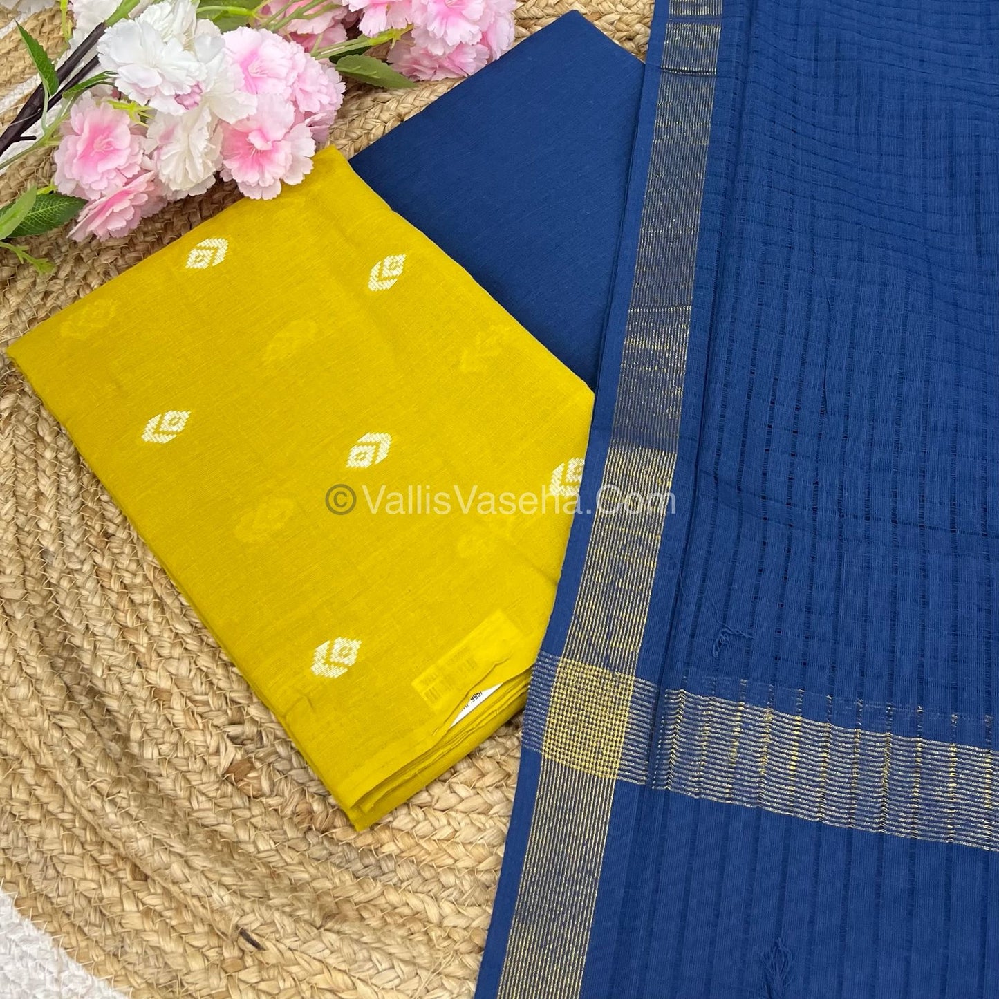 Salwar Material - Pure Cotton - Jacquard Design Set - VVUSM008