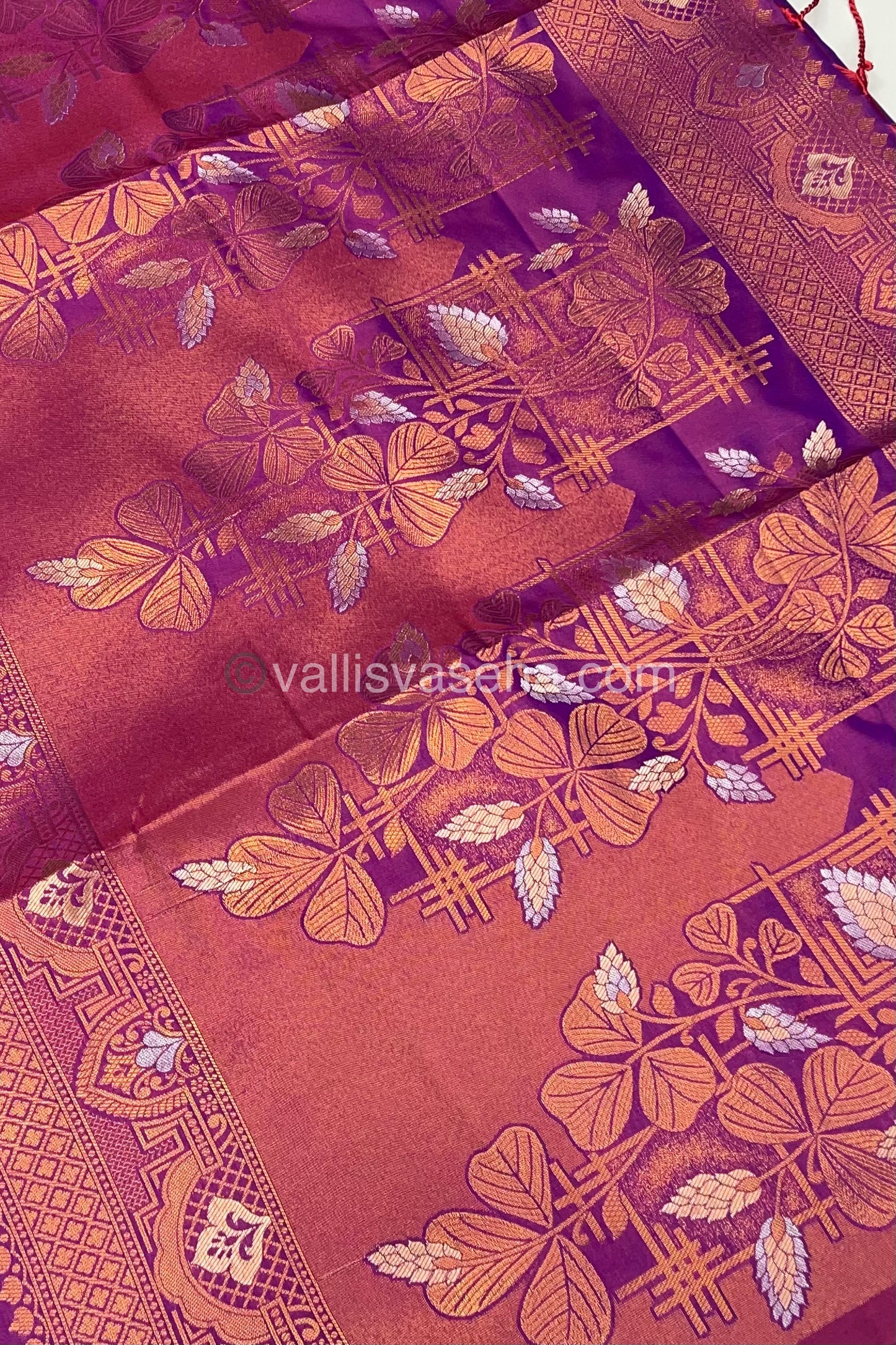 Semi Soft Silk - Border less - Purple Shade -VVSSS007