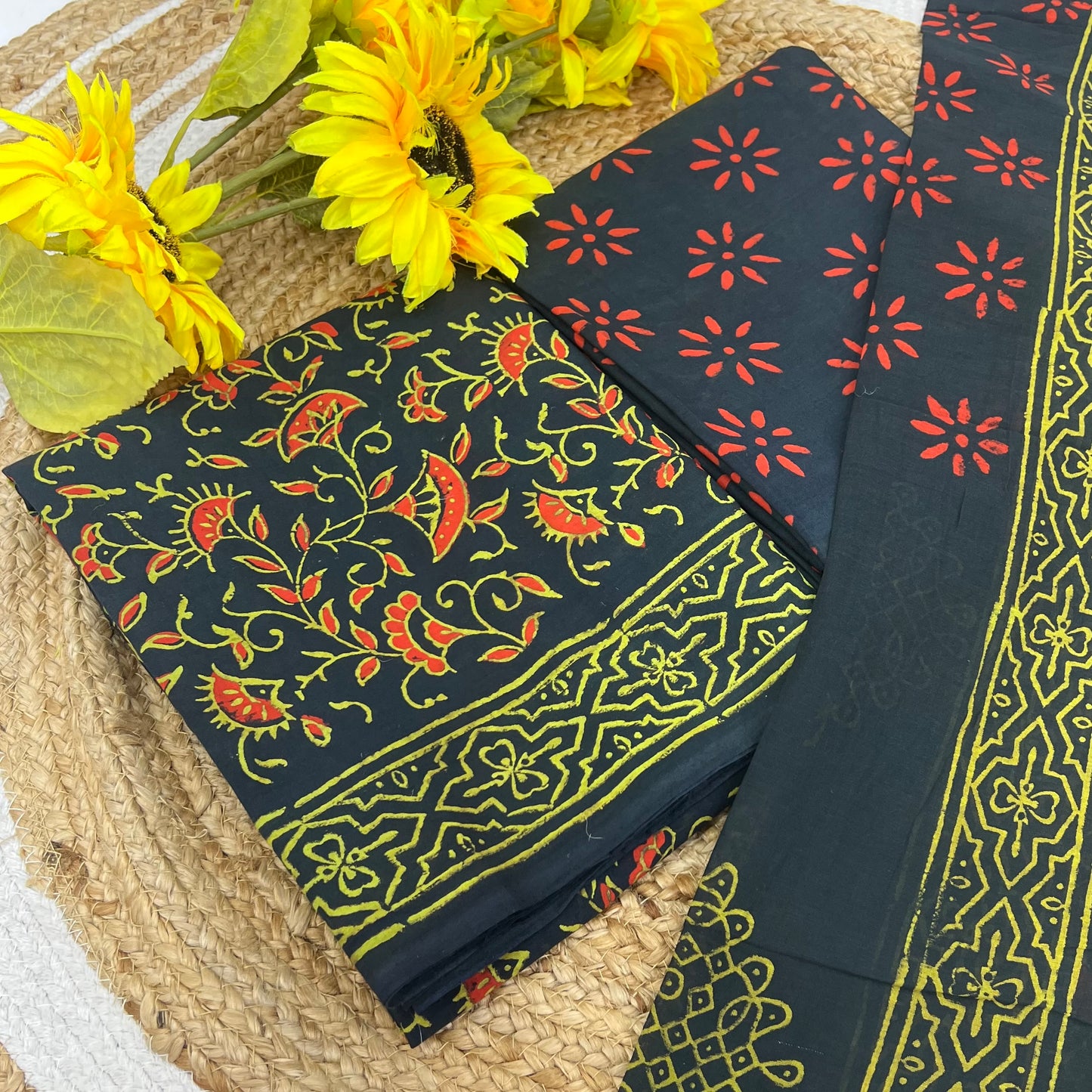 Pure Mul Mul Cotton - Bagru/ Dabu Print - VVUSM002