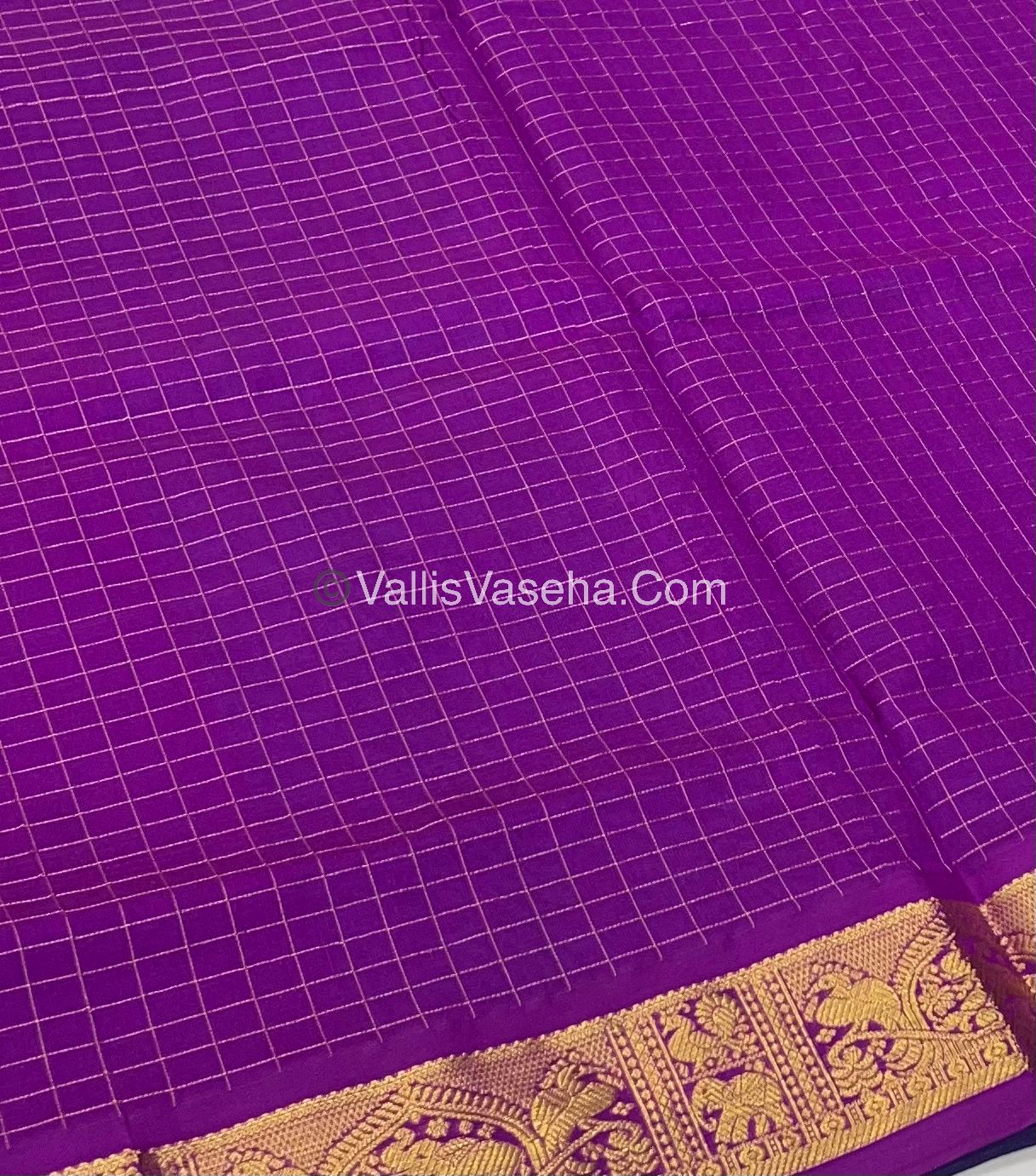 20% Offer| Semi Silk Cotton Saree |Blue With Purple shade |VVSSC002
