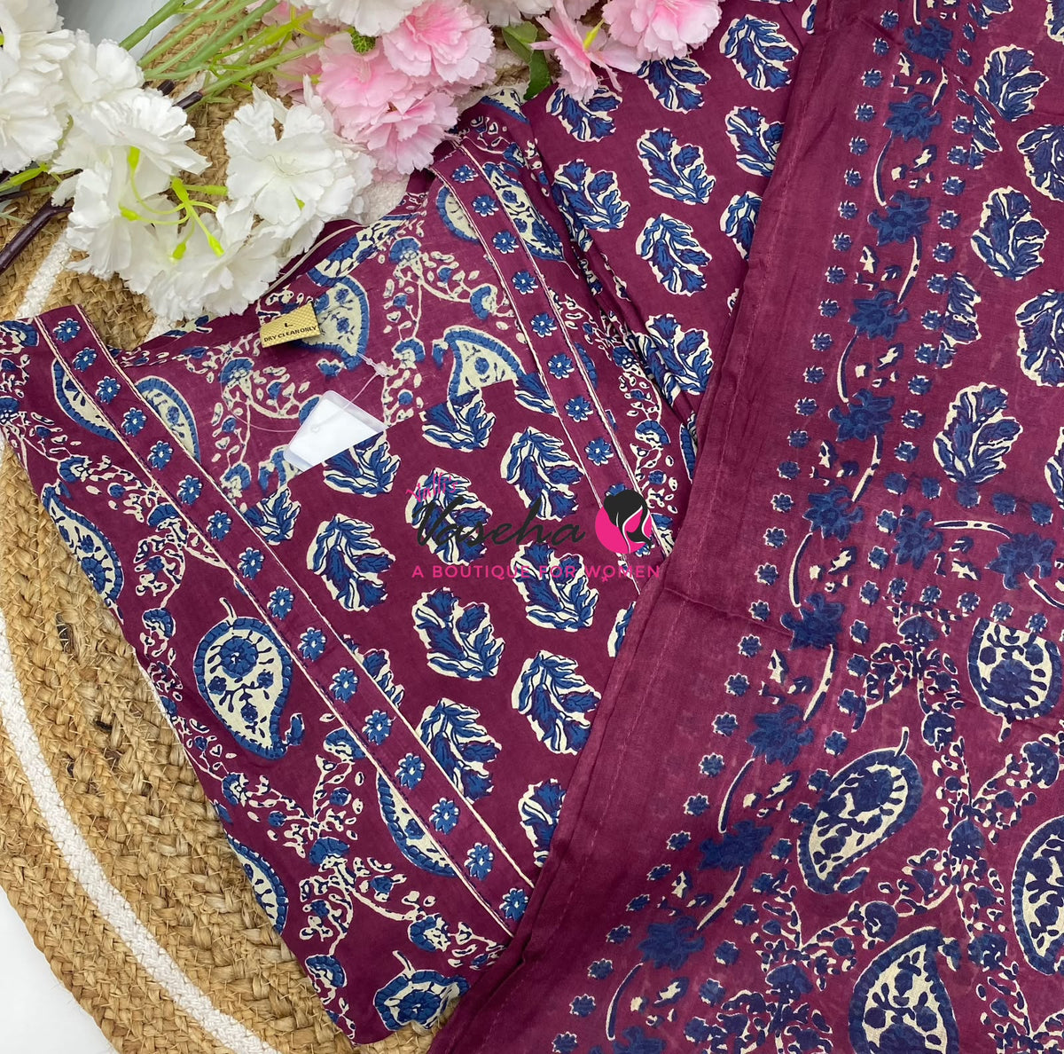 Ready Made | Semi Anarkali Set (3pc)|Cotton |VVRMS030