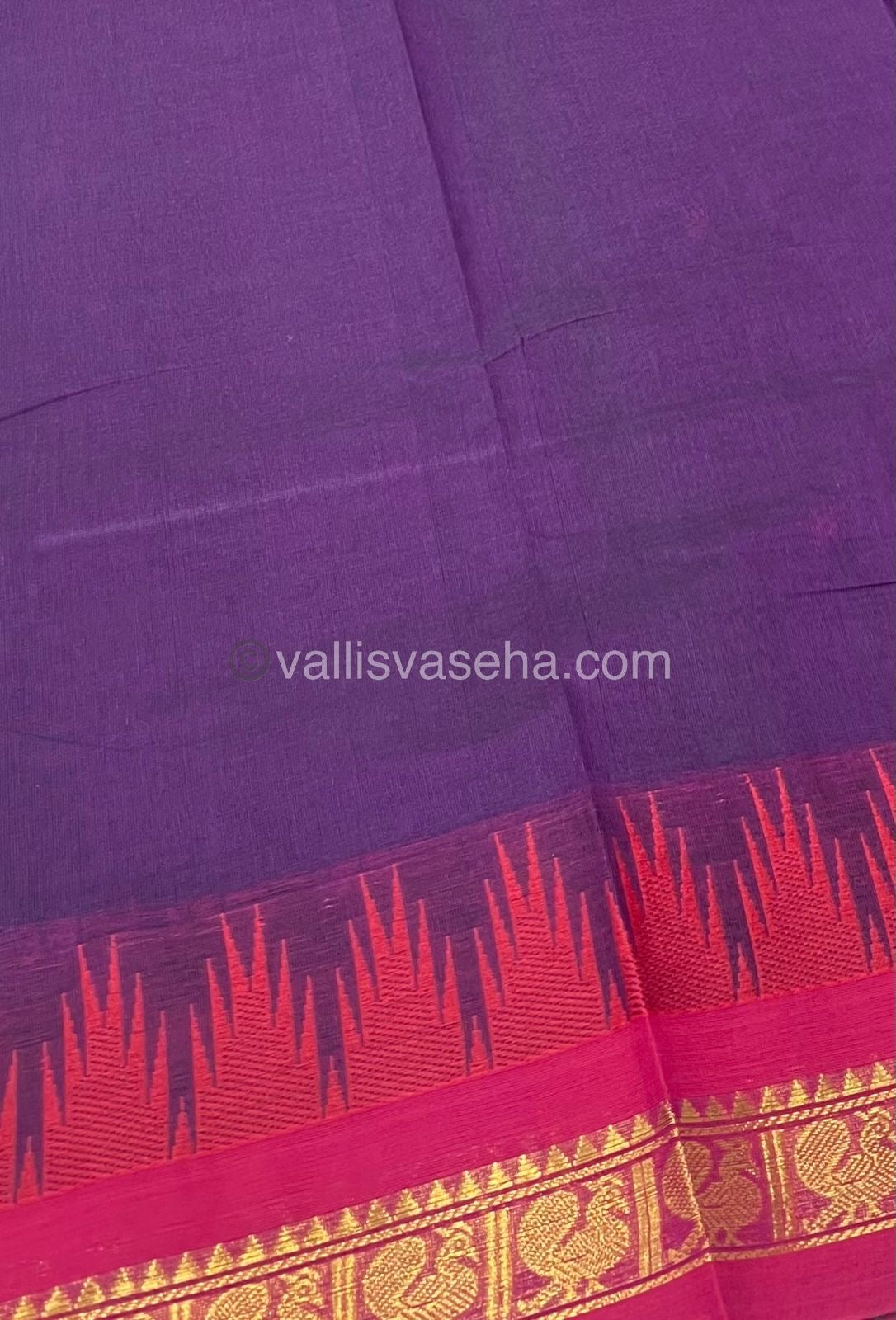 Kanchi Cotton Saree - Butta Design With Ganga Jamuna Border VVKCS008