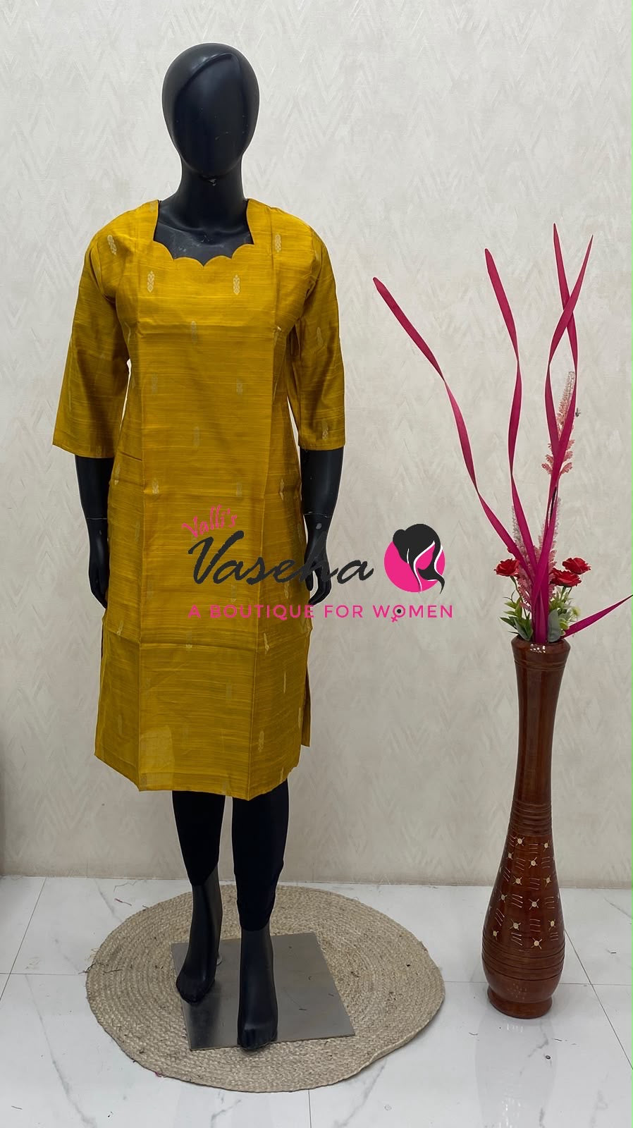 Ready Made - Semi Raw Silk - Kurti - VVSRK003