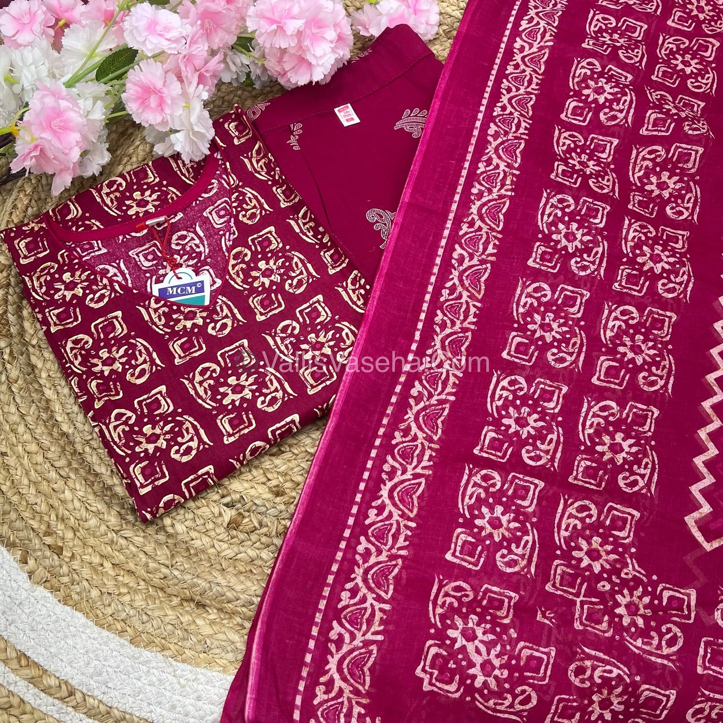 Ready Made - Salwar, Kameez & Duppatta(3pc) - Batik Printed - VVRBS006