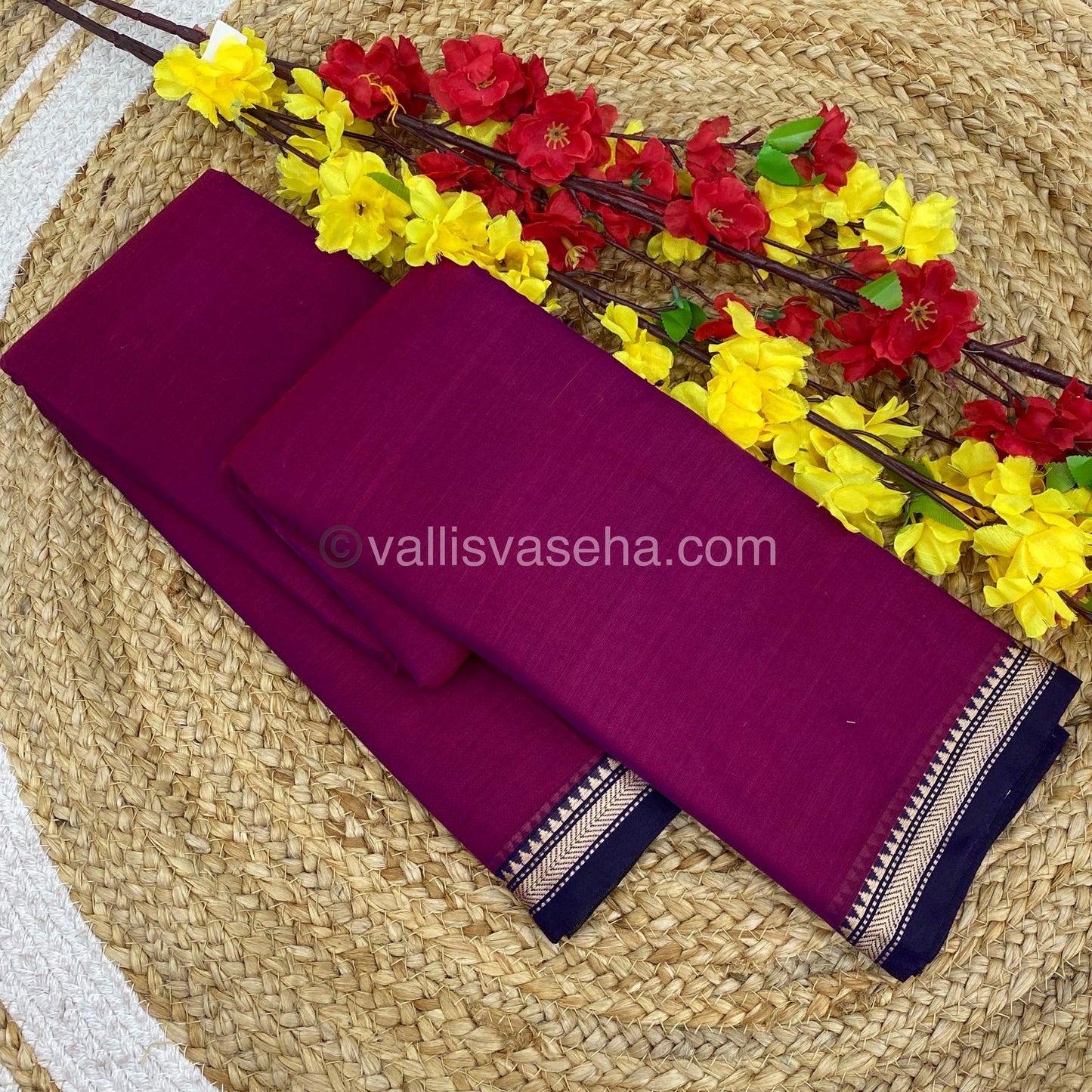 Narayanapet Mercerised Cotton Saree - VVNMC001