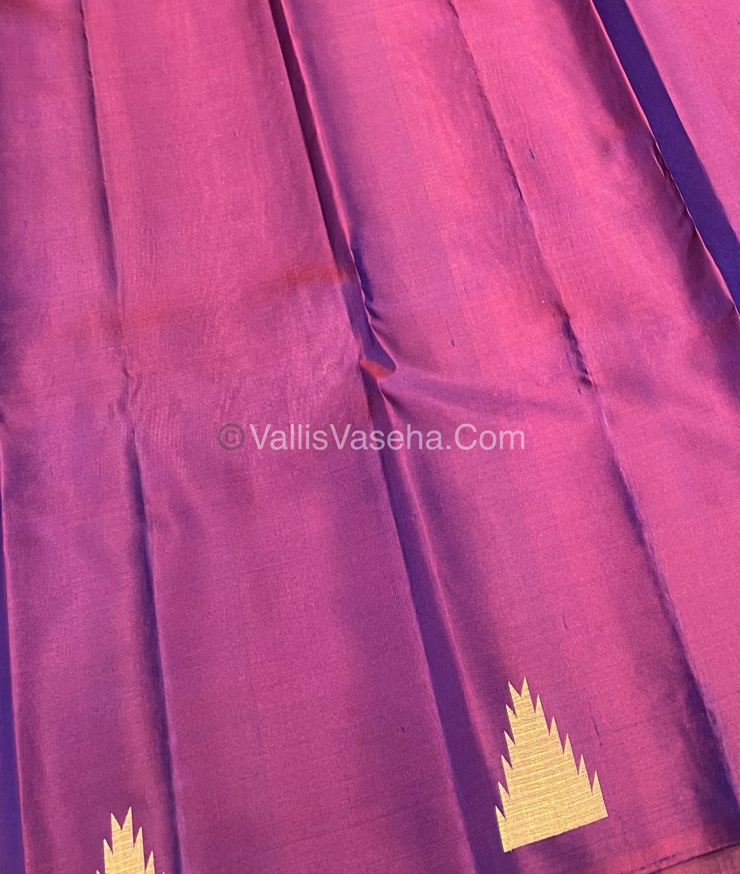 Pure Soft Silk Saree - Jothika Hit design - Wine - VVPSS005