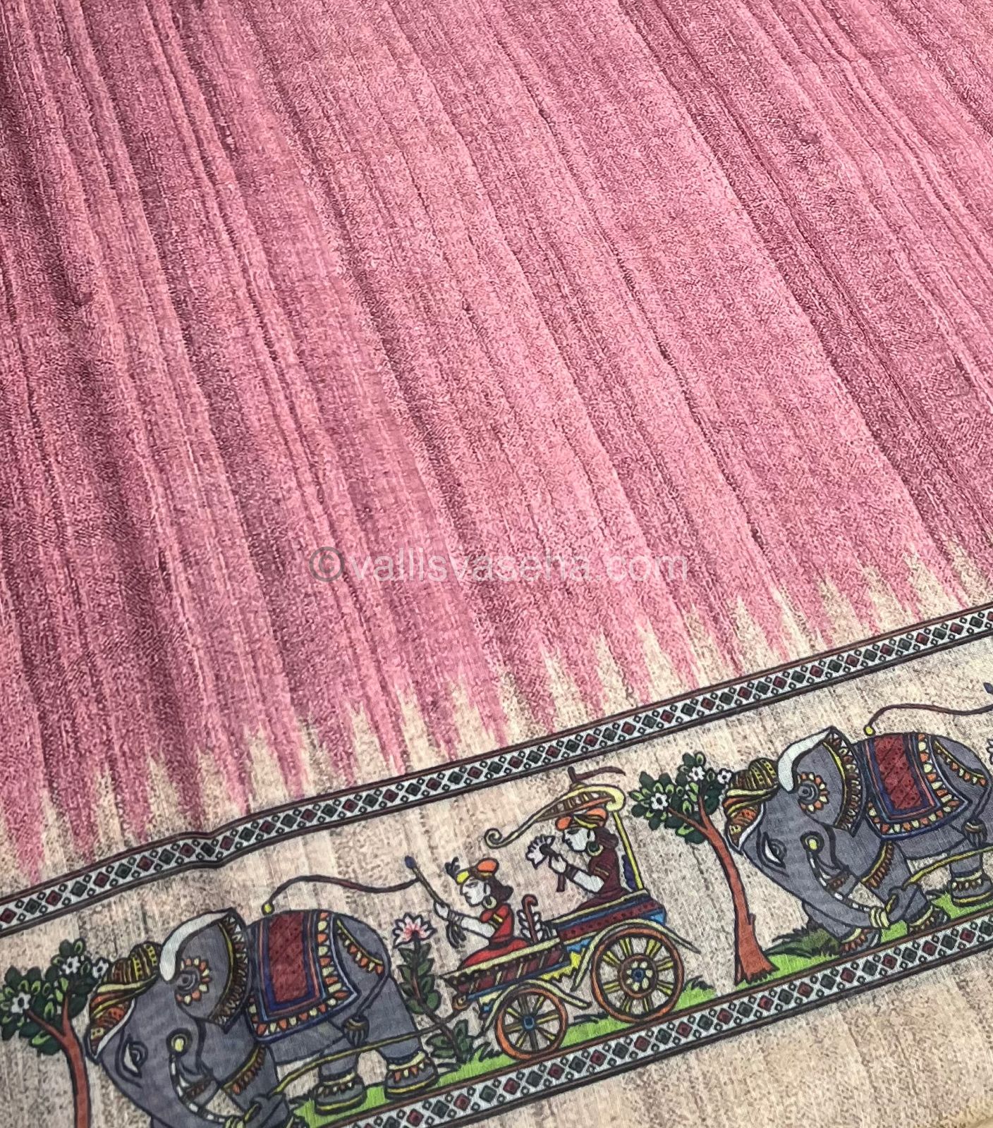 Semi Chanderi Saree - Digital Printed - VVSCD001