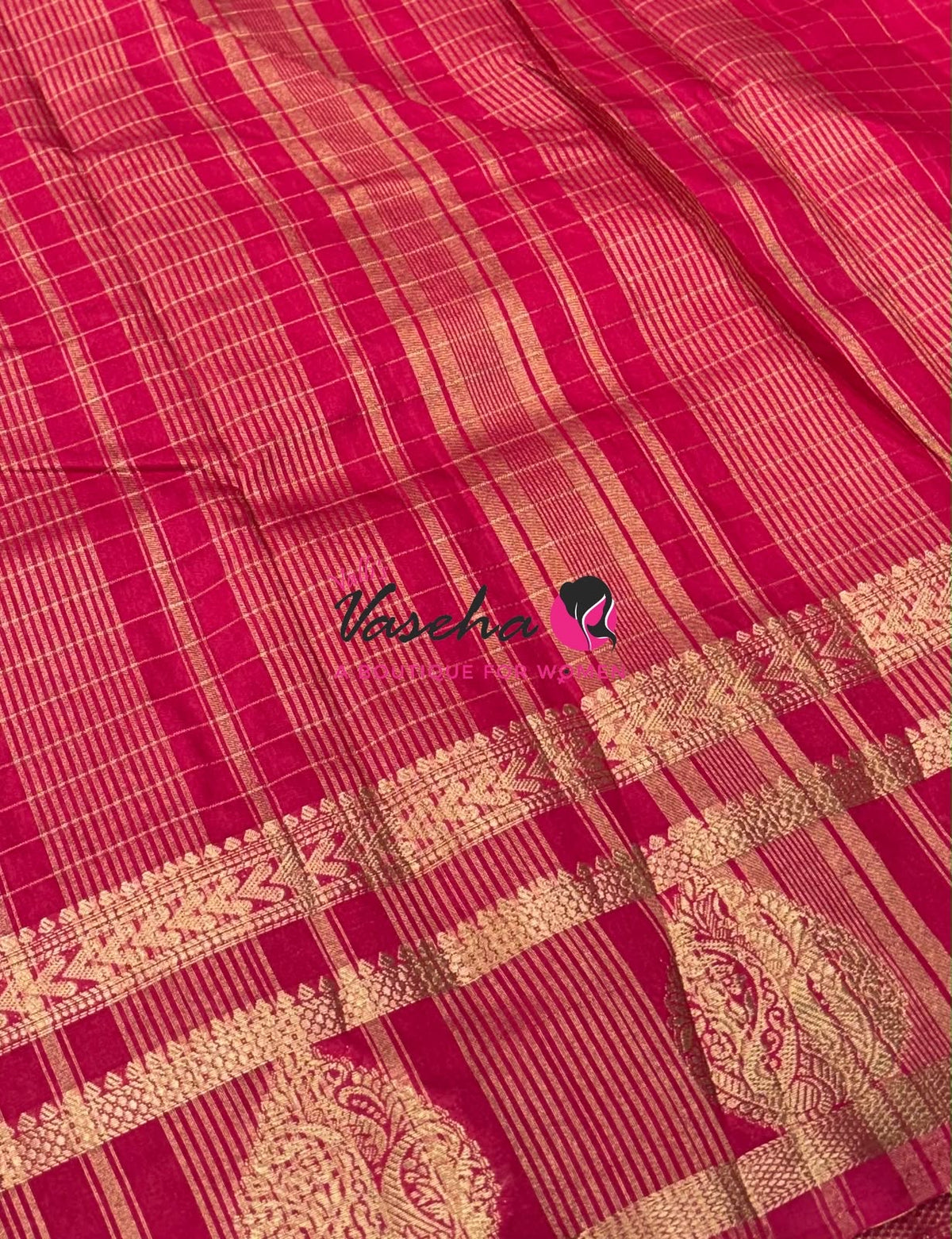 Semi Tussar Silk Saree | Pink Shade |VVSTS061